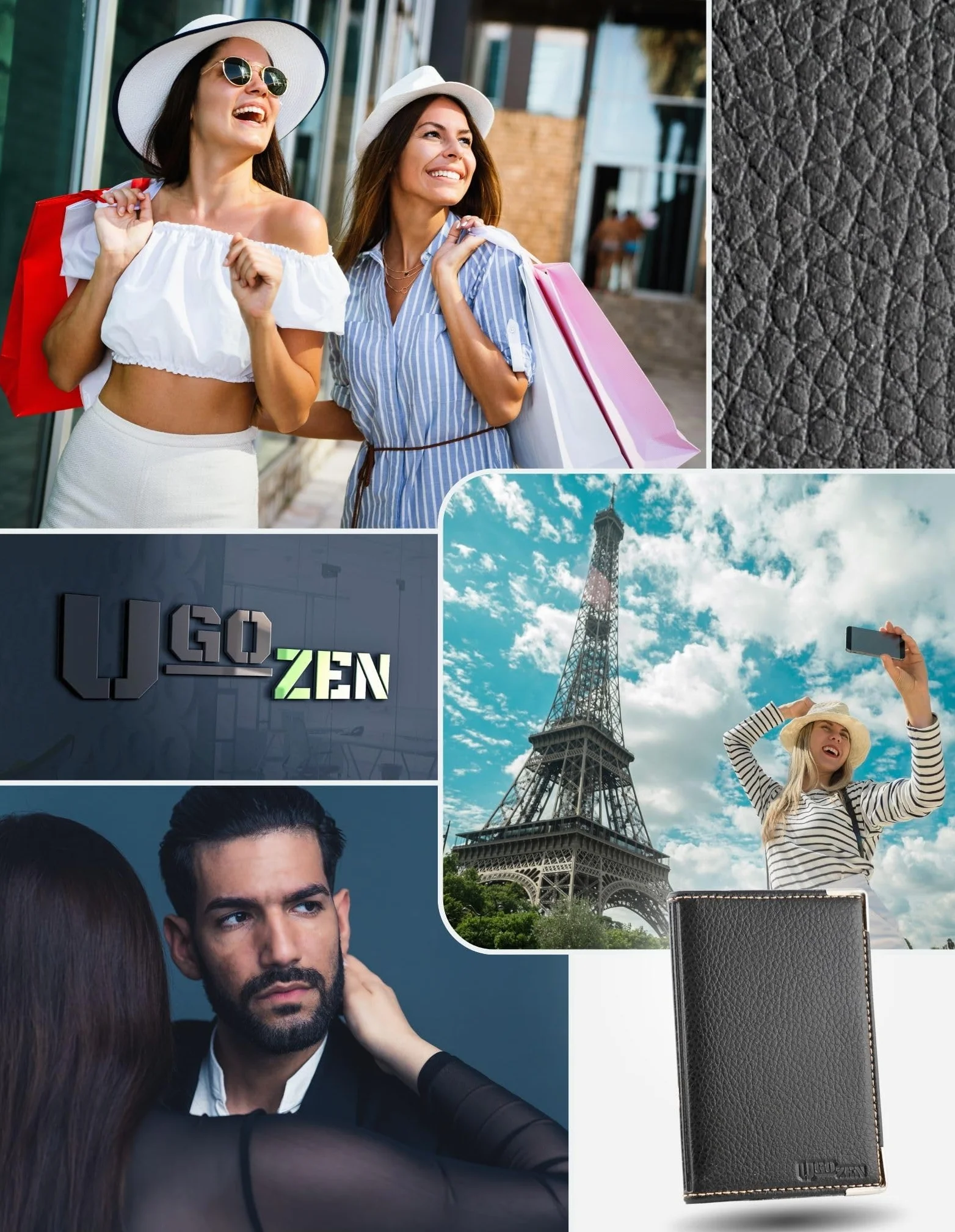 Ugozen Étui Cartes Bancaires RFID Luxéo Porte Carte Bleue