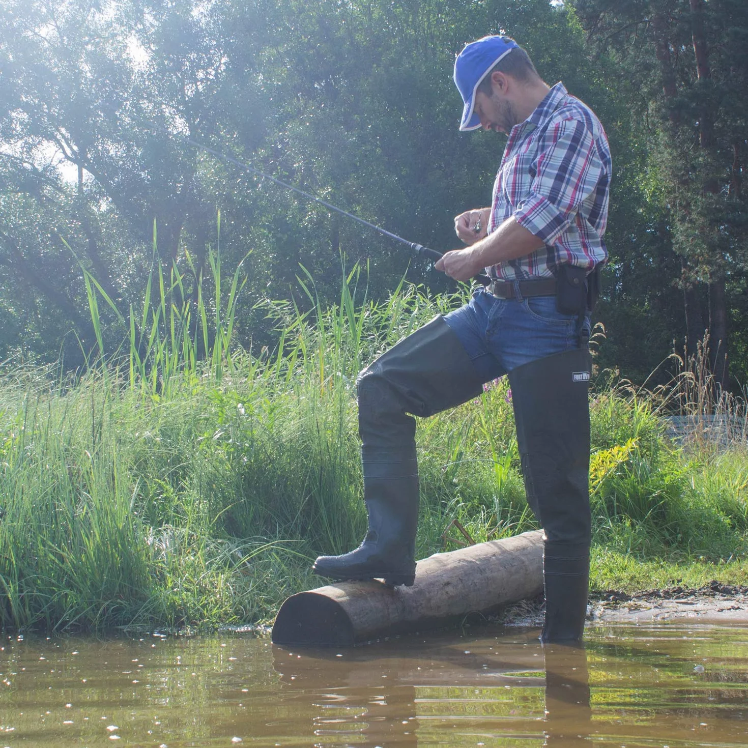 Pantalon de pêche avec bottes imperméables Taille 41-47 pour homme