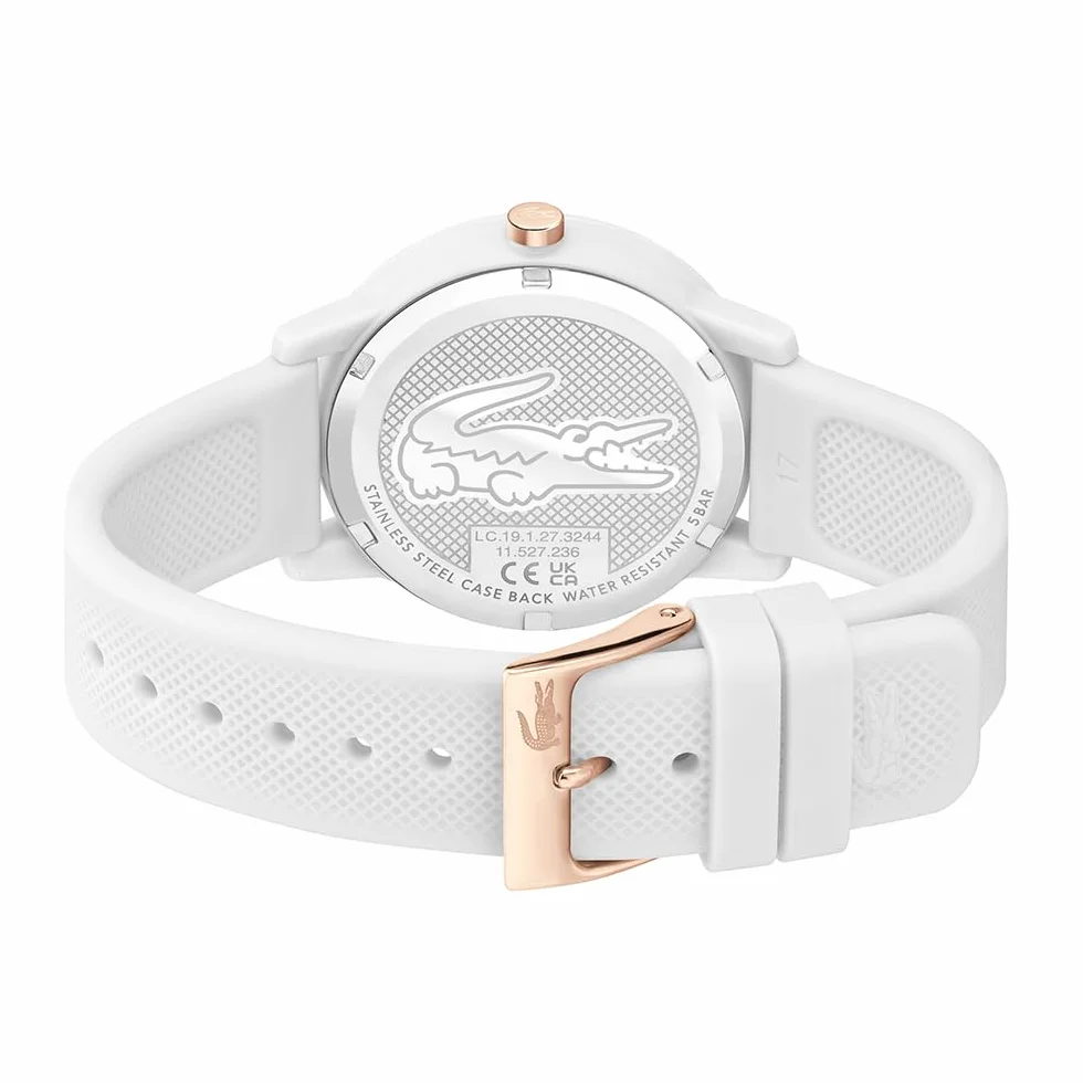 Lacoste Montre Analogique à Quartz Homme Femme Bracelet Silicone Petit Piqué