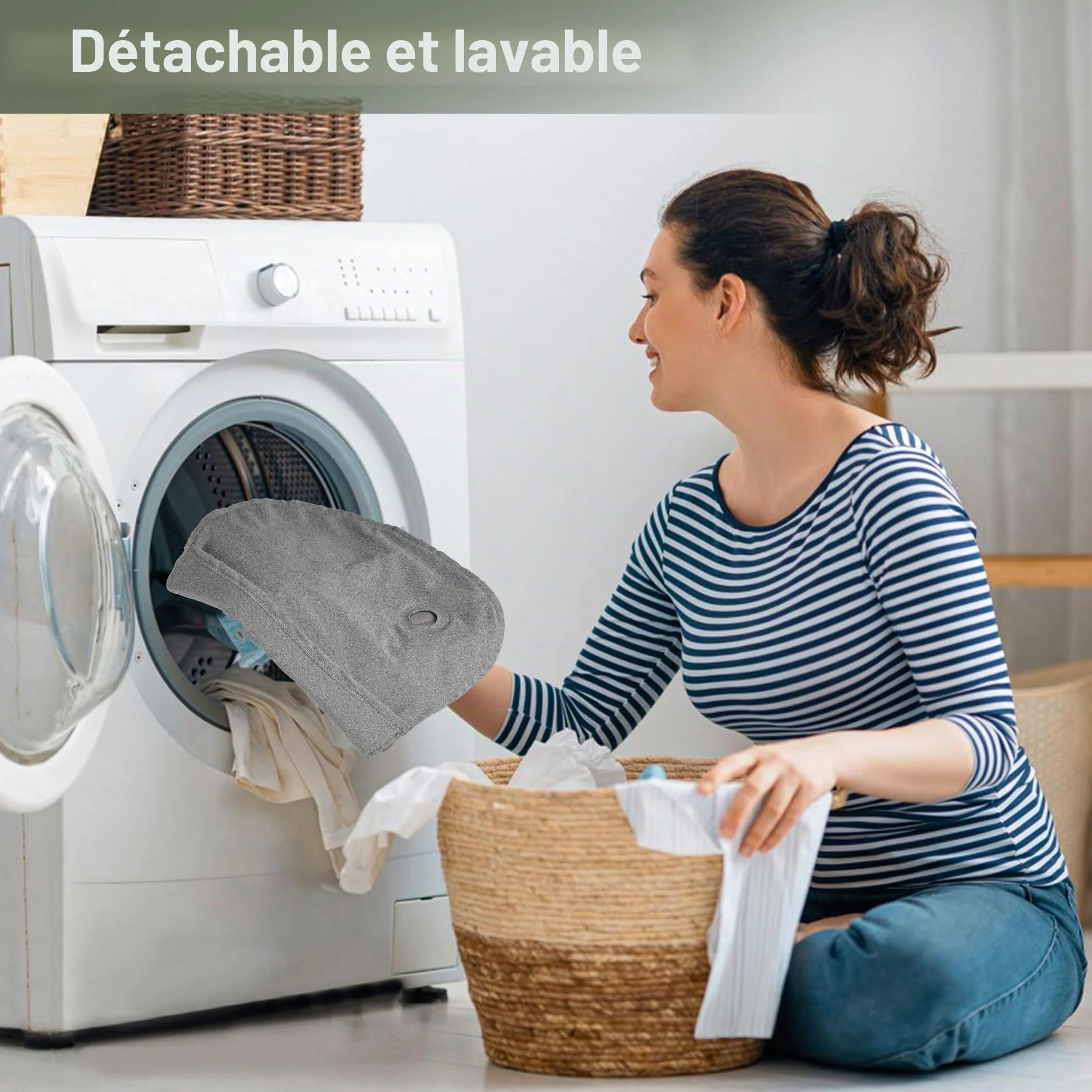 Oreiller Gonflable de Voyage Camping Ultra-léger Compact avec Sac de Transport Gris