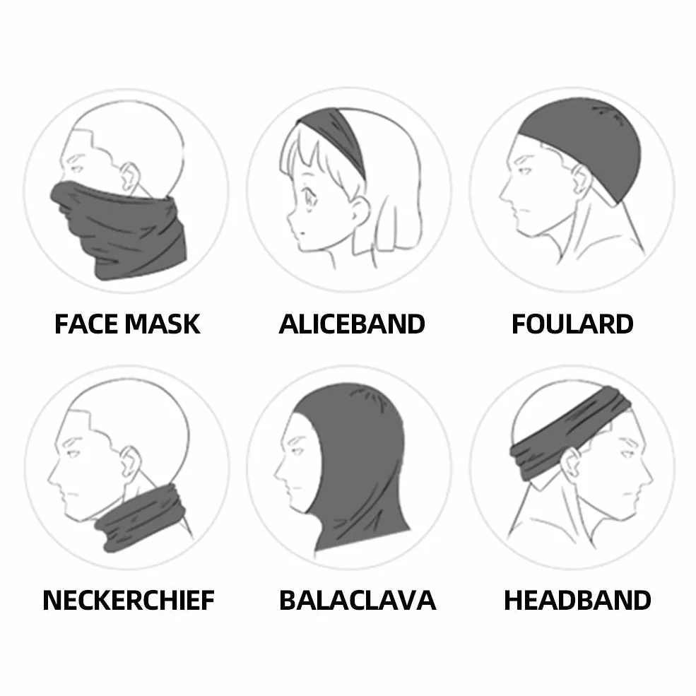 ROCKBROS Cache Cou Été en Soie Glace Cool Tour de Cou Frais Respirant Anti-UV Foulard Élastique Facekini Séchage Rapide pour Sport Plein Air