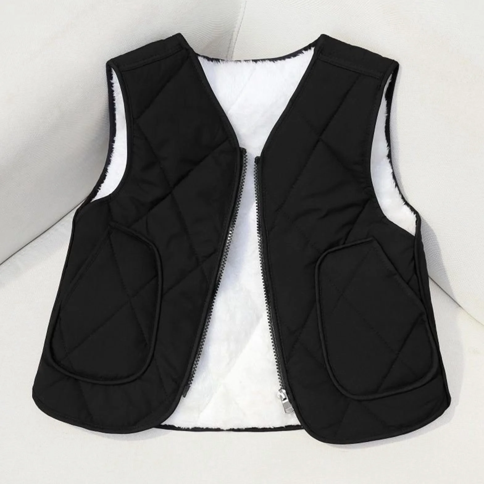 Gilet sans manches polaire chaud léger fermeture éclair intégrale garçons filles