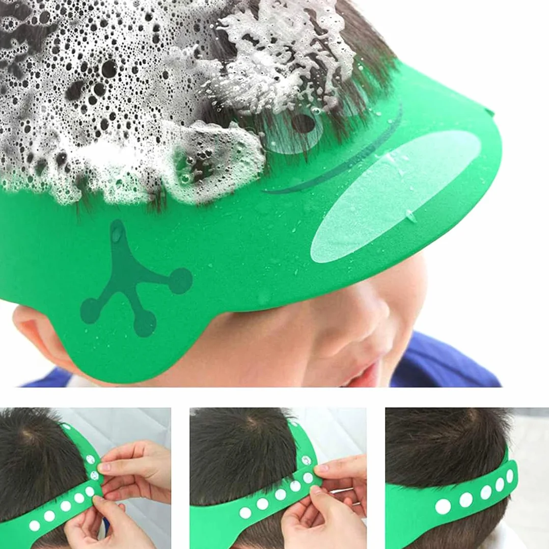 NJCXOLA Chapeau Douche Bébé 2pcs Bonnet de Douche Protection Bain Bébé Visière