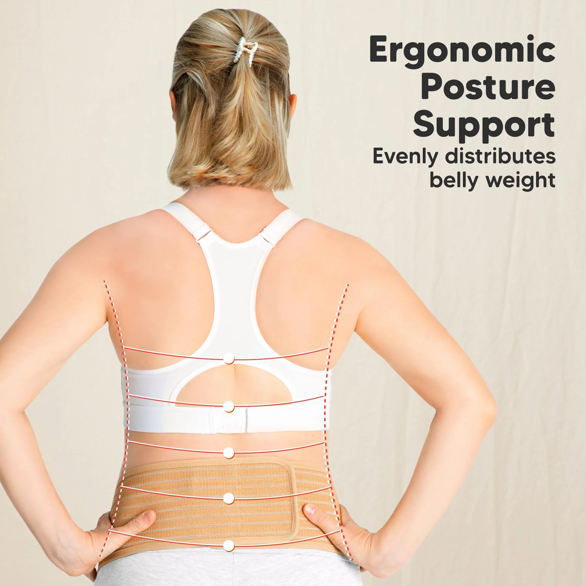 KeaBabies Bande De Ventre De Maternité Grossesse Ceinture Maintien Ventre Douce Respirante Soutien Pelvien Classic Ivory M/L