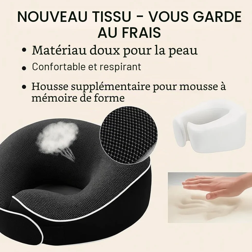 Coussin pour la Nuque après Transplantation Capillaire Voyage Voiture Avion avec Masque de Sommeil et Protection Auditive