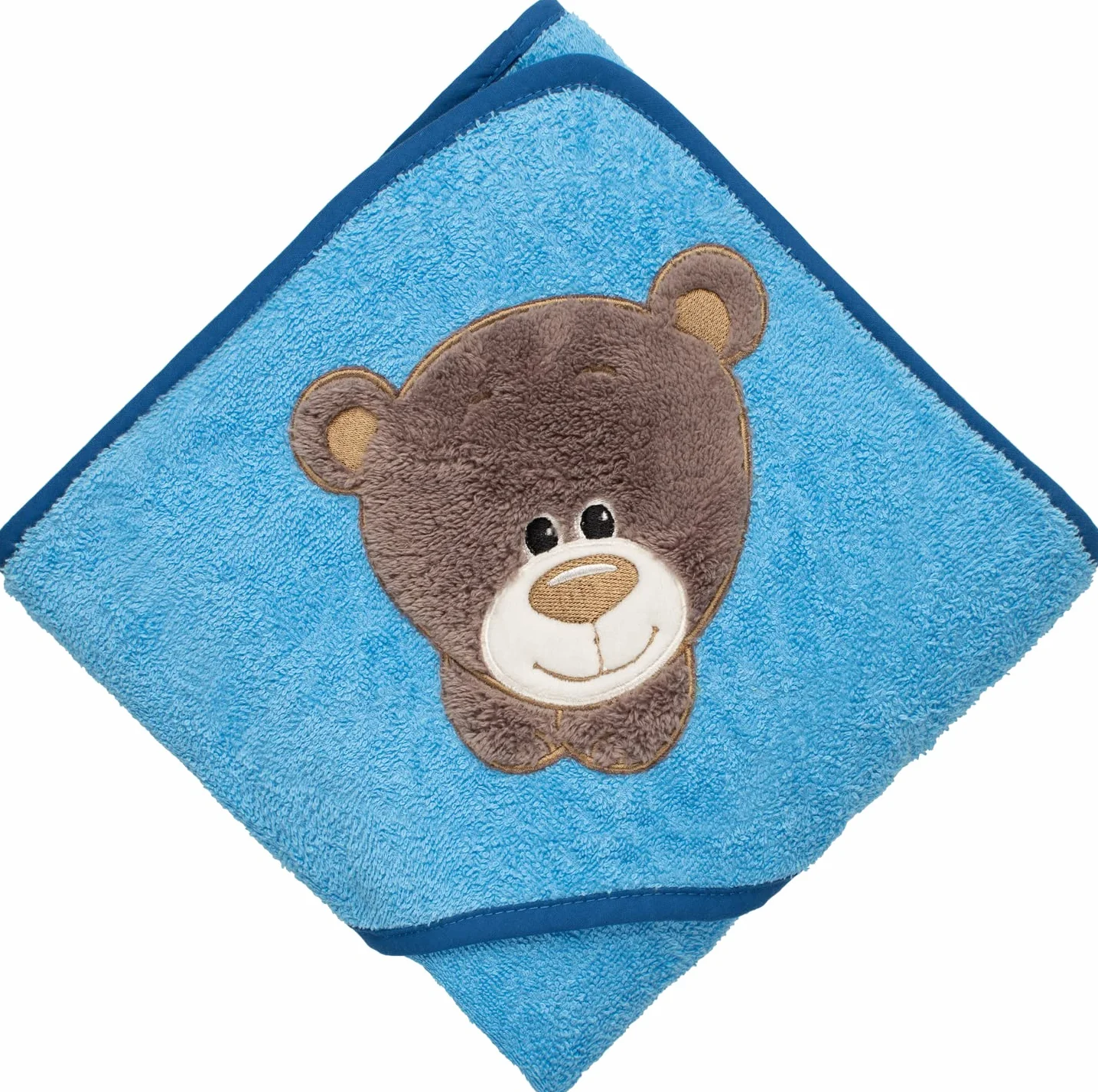 Morgenstern Peignoir Enfant 100 x 100 cm 100% Coton Éponge Oeko-TEX® Bleu