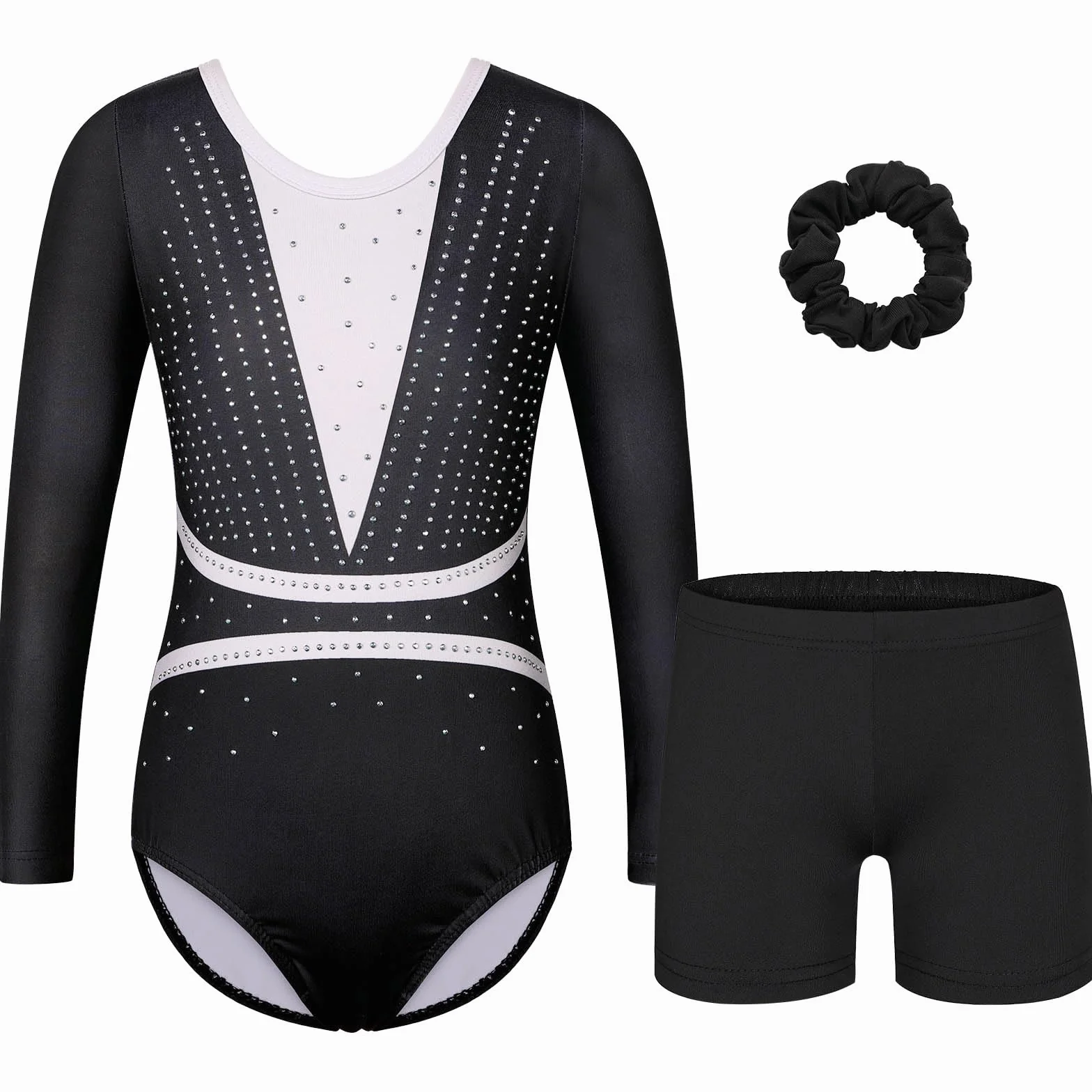 Justaucorps Gymnastique Fille Manche Longue Sans Manche