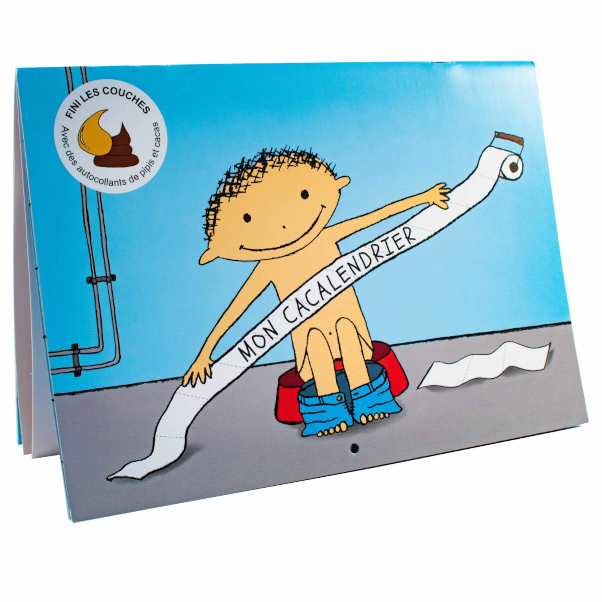 Livre d'apprentissage de la propreté pour enfant avec autocollants pipi et caca