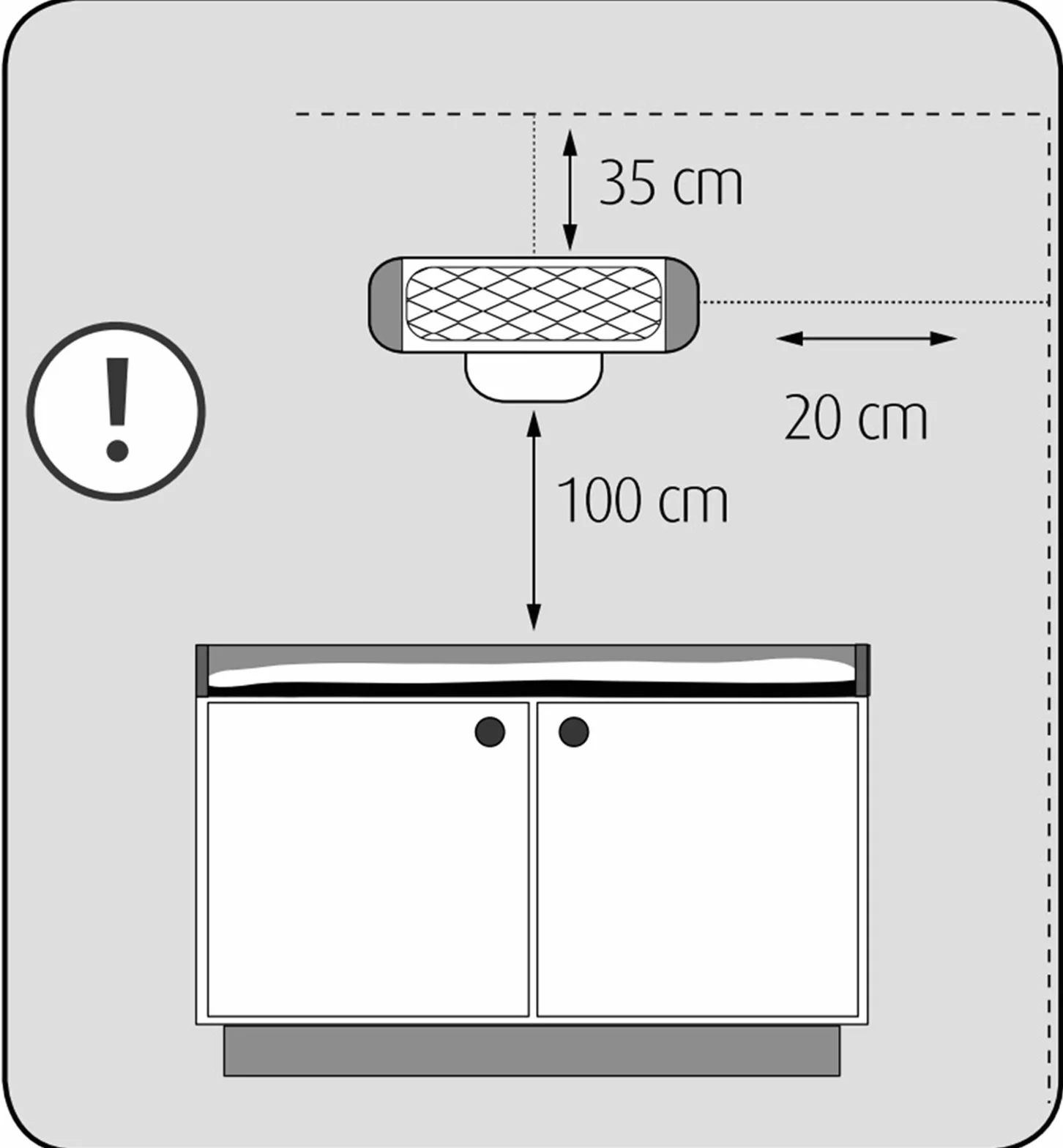 reer Projecteur de table à langer FeelWell, chauffage mural, 2 niveaux, minuterie