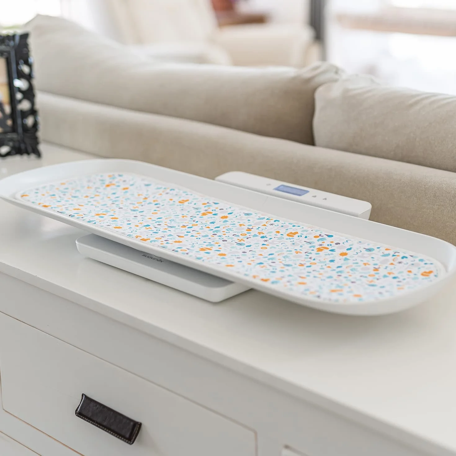 SUAVINEX Balance numérique bébé adulte Bluetooth 1-100 kg plateau amovible blanc