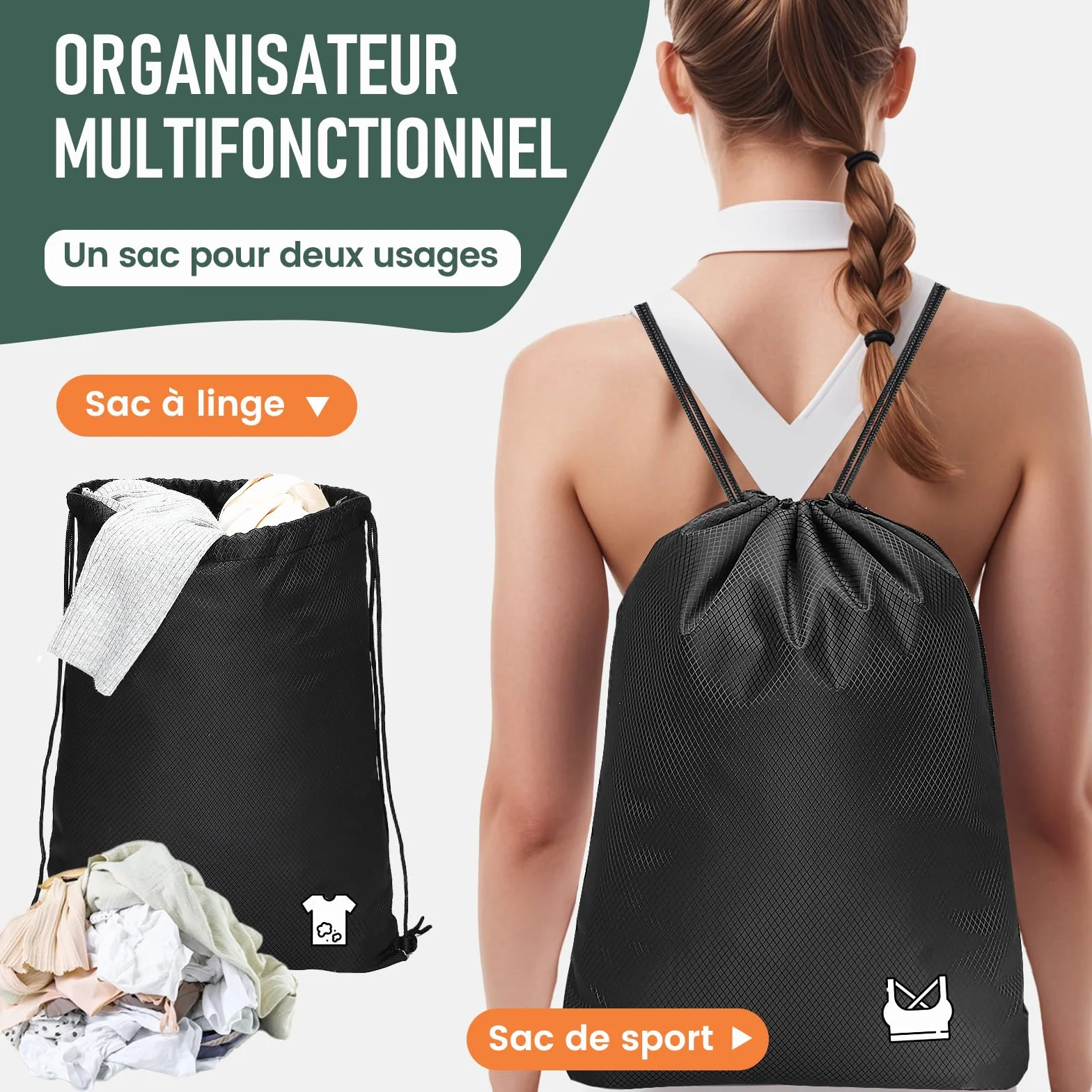 Sac Compression Voyage Organisateur Valise 8 Pièces Packing Cubes Rangement Noir