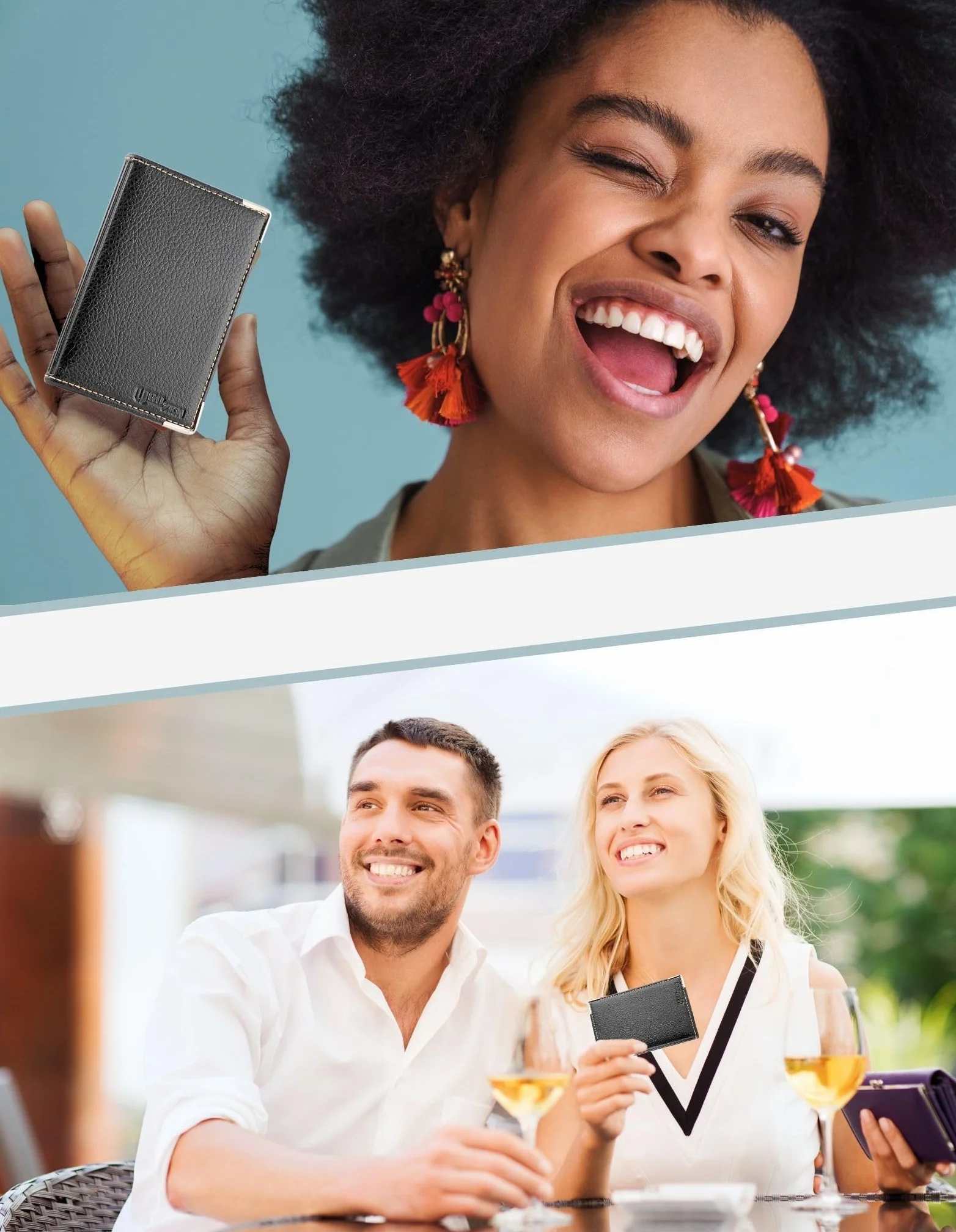 Ugozen Étui Cartes Bancaires RFID Luxéo Porte Carte Bleue