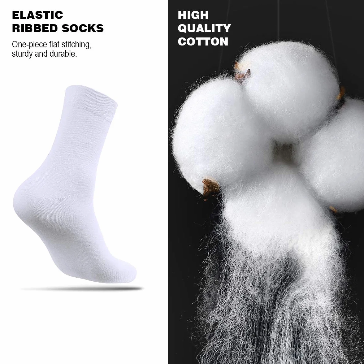 Chaussettes Homme Femme Lot de 6 Paires Sport Coton Noir Blanc Classiques