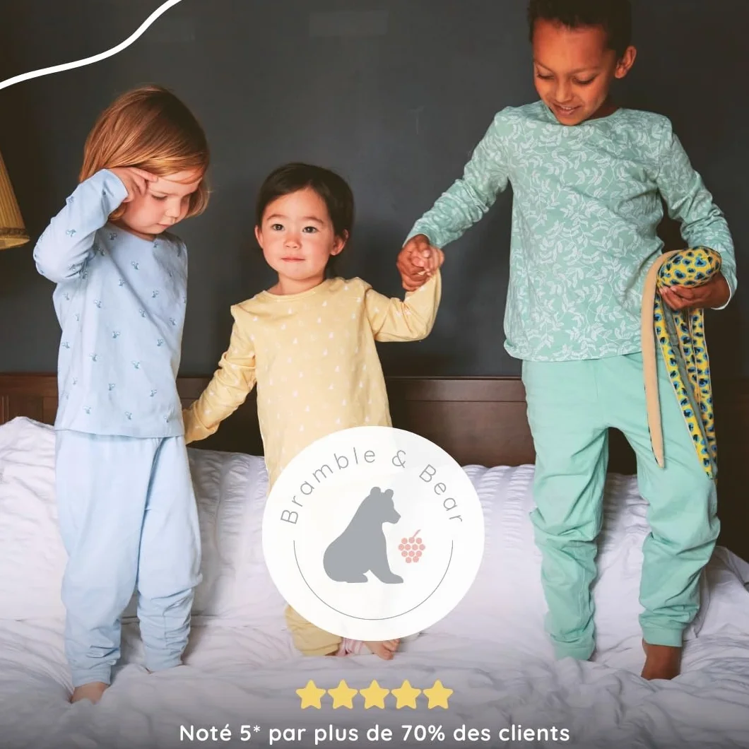 Bramble & Bear Lot de 3/6 Gilets à manches courtes en coton biologique pour bébés 0-3 ans