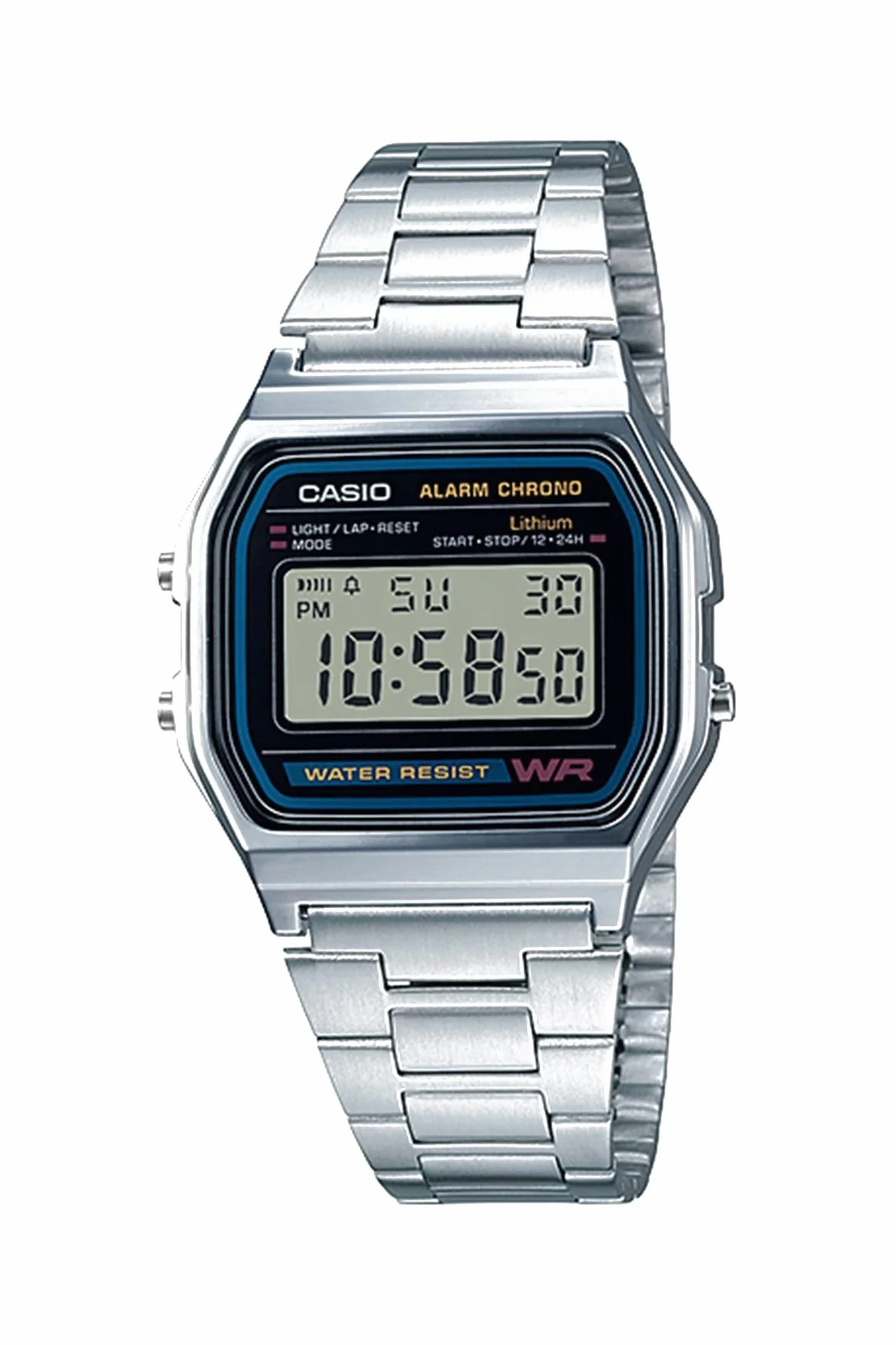 Casio Montre Homme Digitale A158WEA-1EF Bracelet Acier Inoxydable