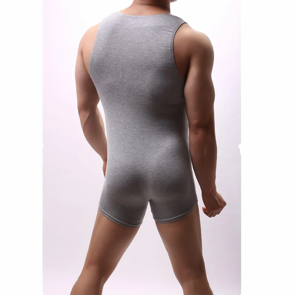 Combinaison monobloc en coton modal homme sous-vêtement sport maillot de corps