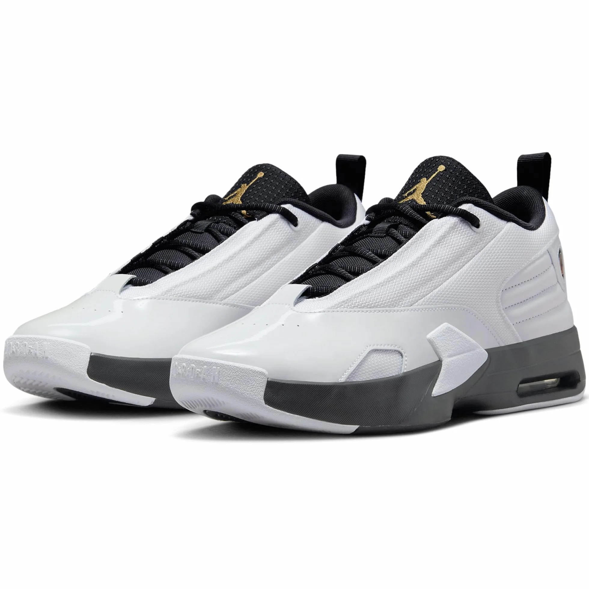 Chaussures Jordan Max Aura 6 pour homme blanc noir doré métallique