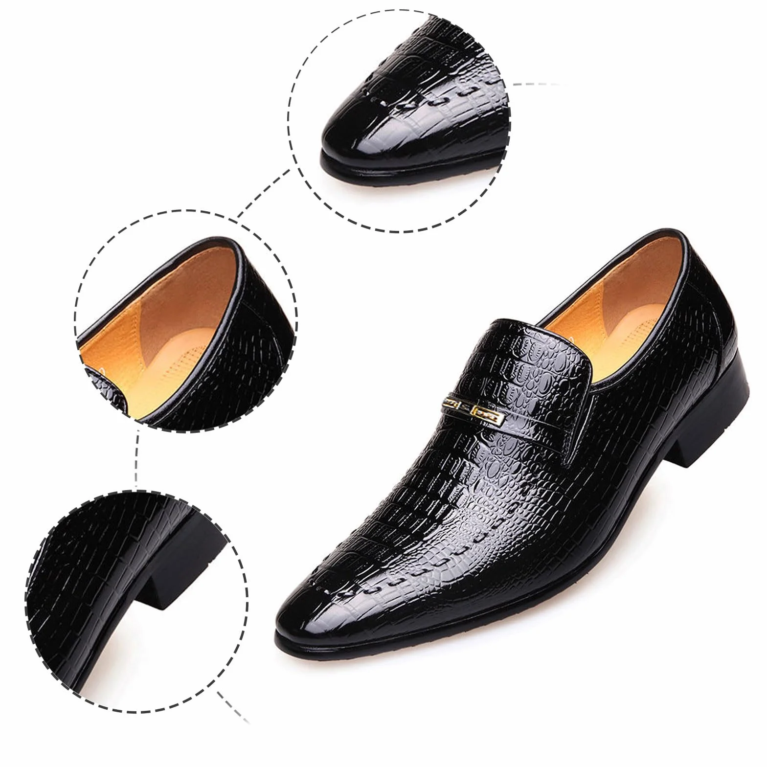 Mocassins Homme Été Chaussures de Danse Latine Compensées Habillées Larges