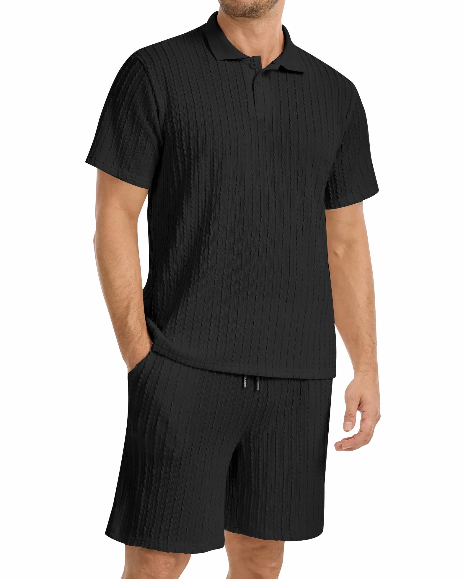 Survêtement Homme Ete Casual Tenue Hawaïenne Légère Tracksuit pour Usage Quotidien Vacances