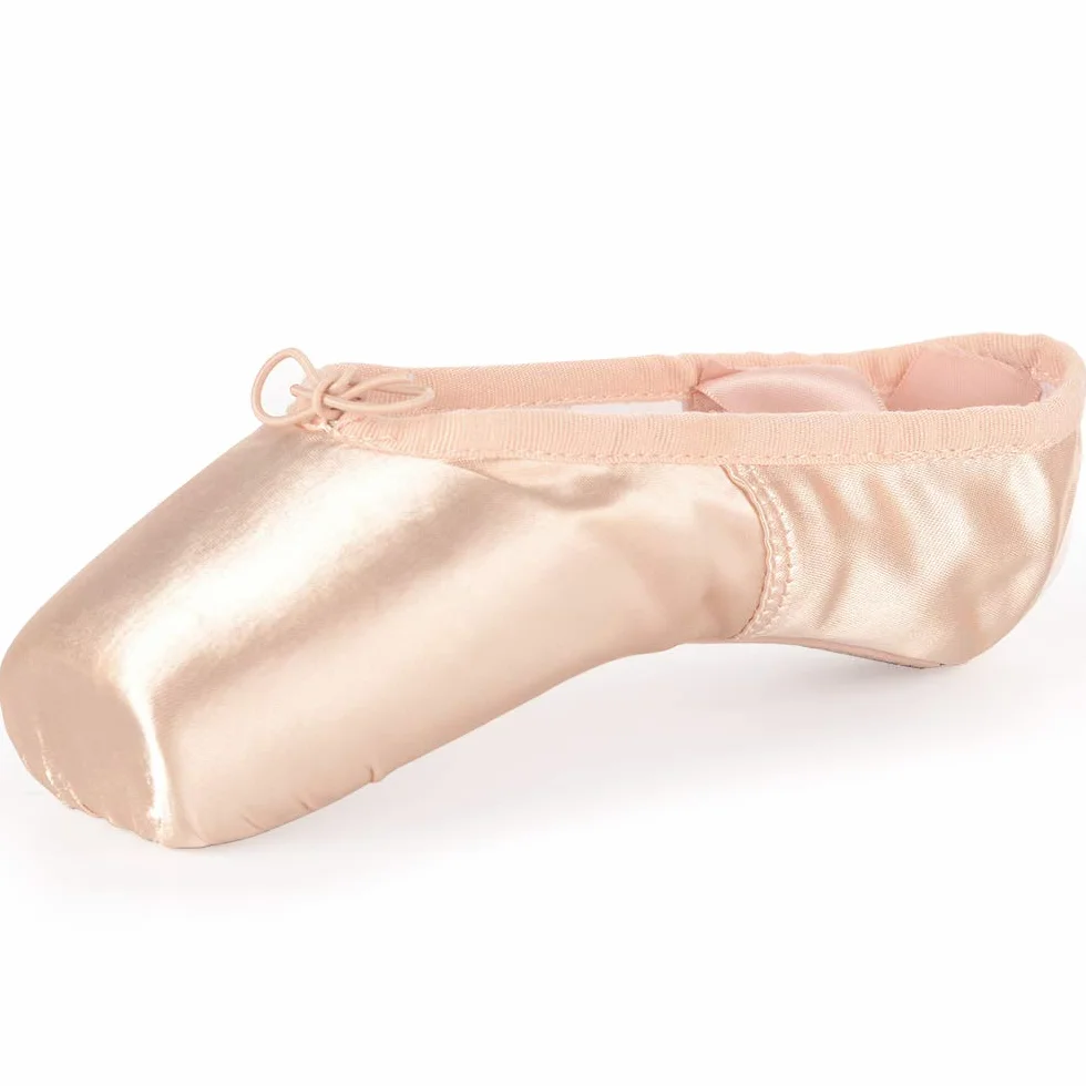 Soudittur Chaussures de Ballet de Pointe Rose Satin Rubans Danse Classique Femme Fille