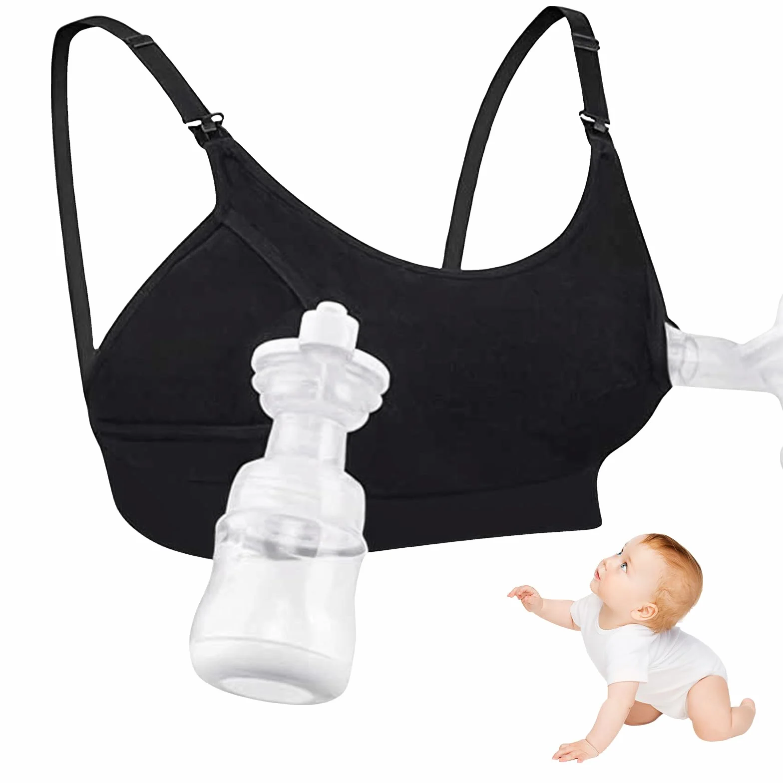 Soutien Gorge Allaitement sans Couture Ajustable avec Boucle d'extension pour Confort