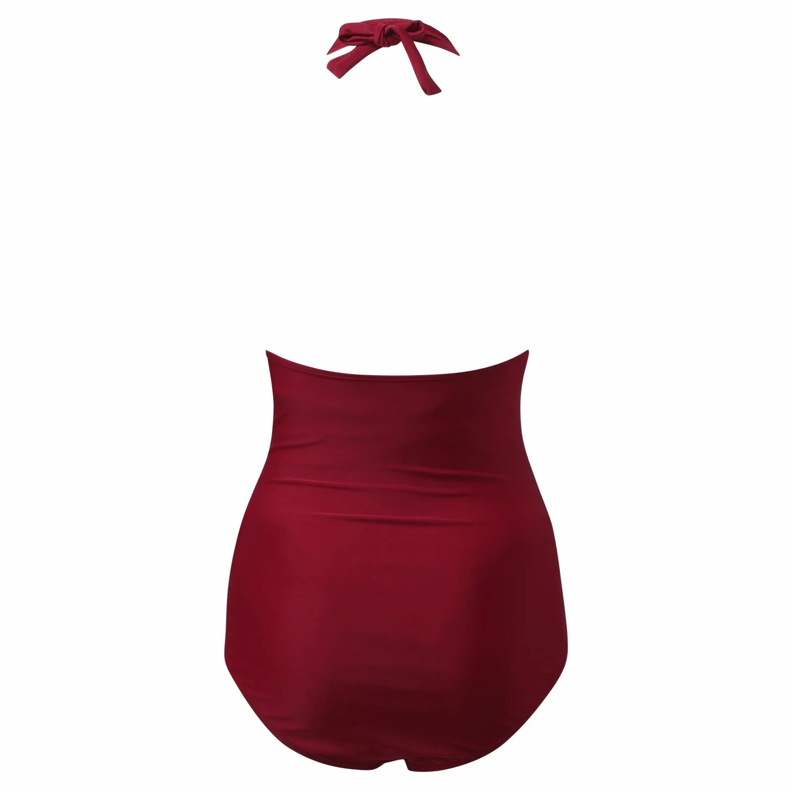 Maillot De Bain Maternité Une Pièce Col en V Halter Monokini Grossesse Grande Taille Plage Piscine