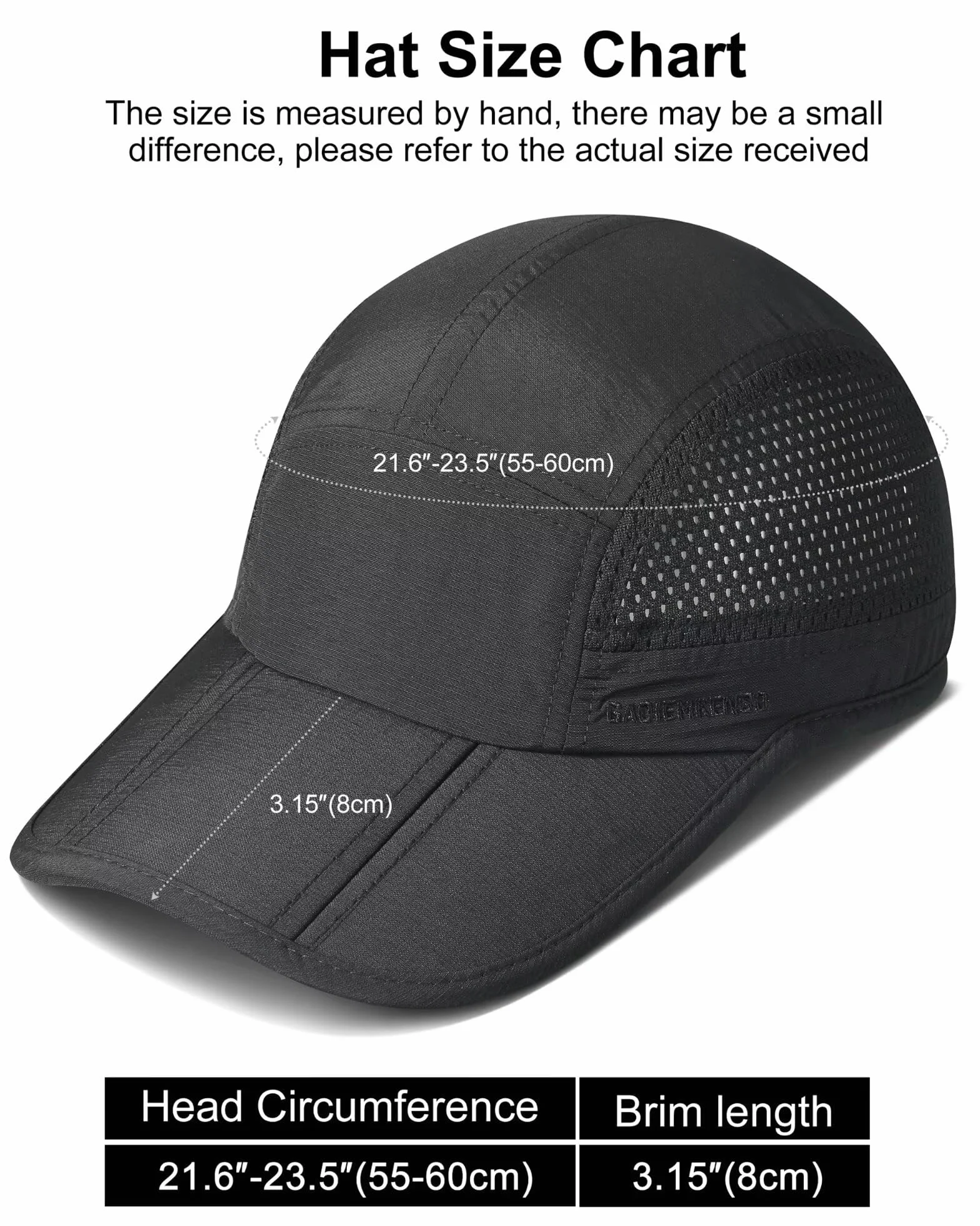 Folding Outdoor Hat UPF 50+ Sun Protection Mesh Sport Hat