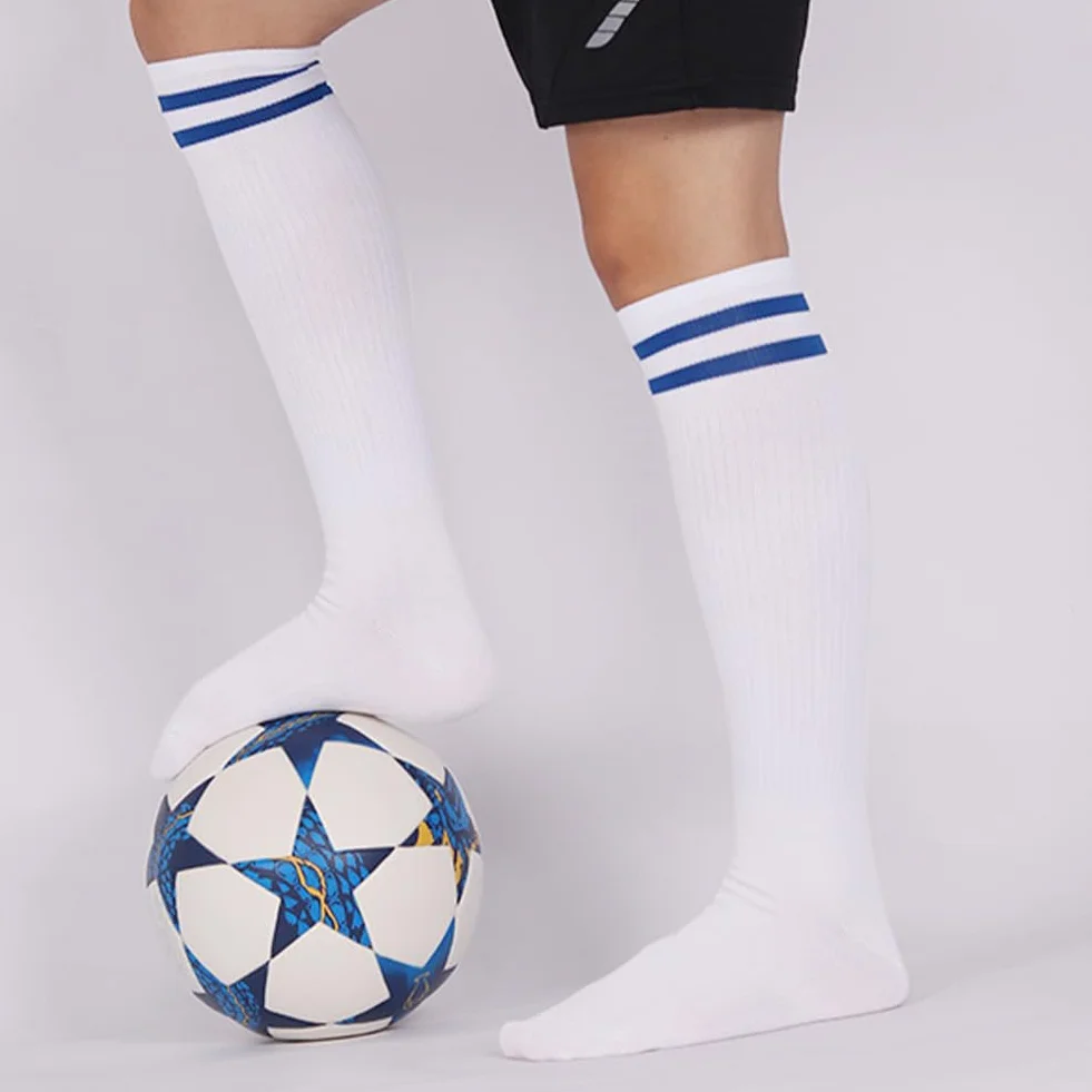 Chaussettes Foot Enfant Hautes Antidérapantes Garçons Filles Football Rugby Basket-ball 4 Paires