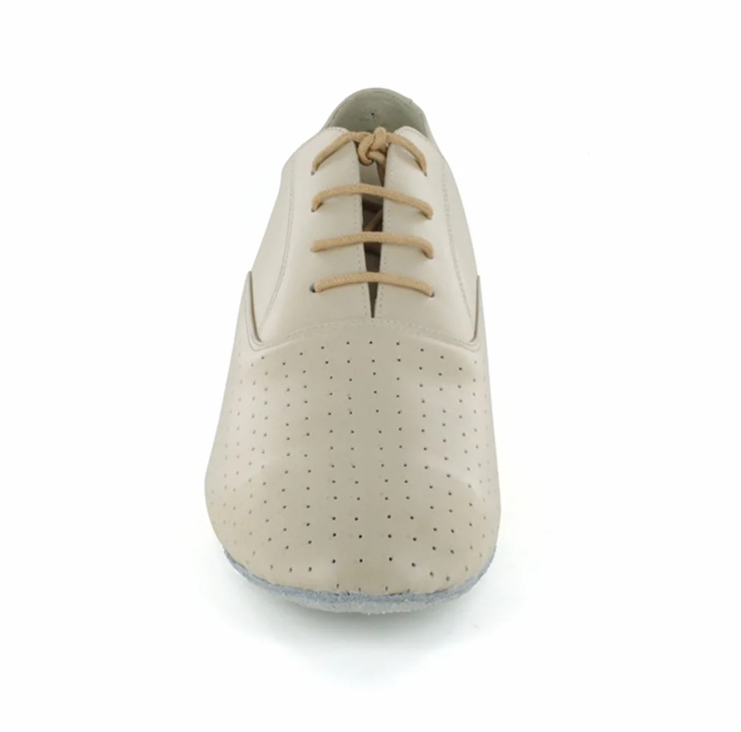 Chaussures de danse latine homme cuir bout fermé lacets classiques