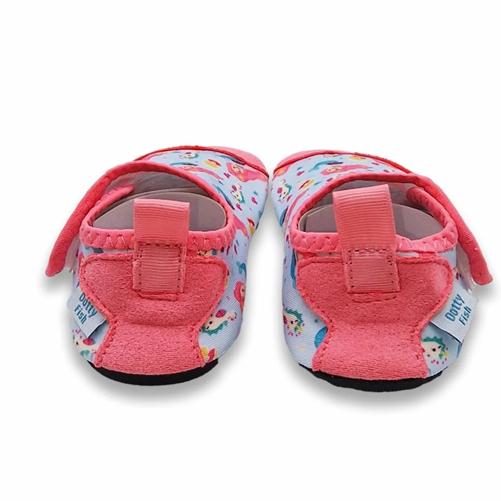 Dotty Fish Chaussures Aquatiques pour Bébés et Enfants, Semelle Antidérapante, Séchage Rapide, Souples