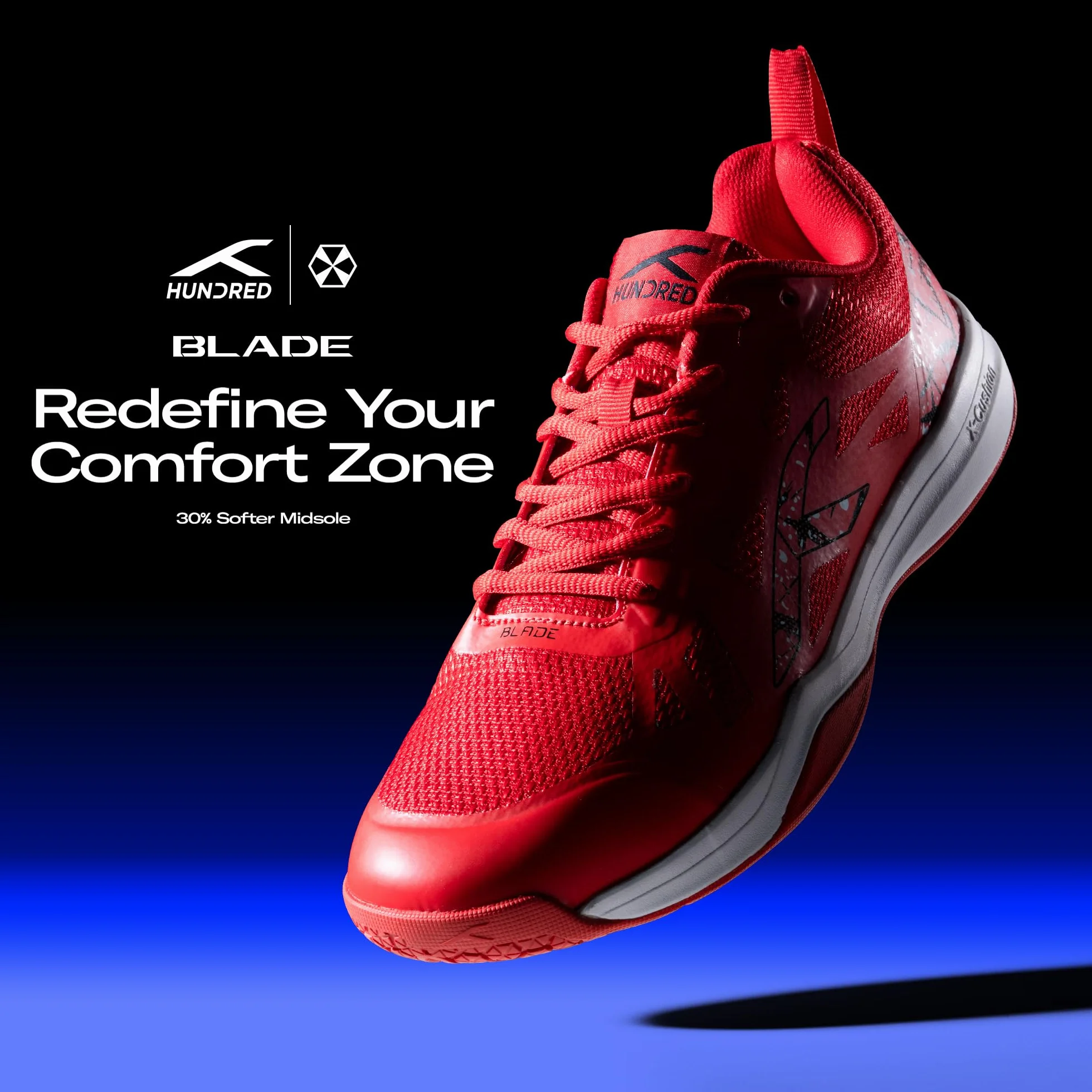 HUNDRED Homme Blade Non-Marking Chaussure de Badminton