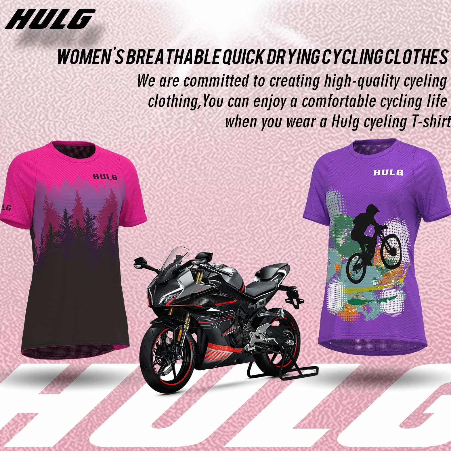 Maillot De Cyclisme Femme Manches Courtes VTT 100% Polyester Séchage Rapide Respirant