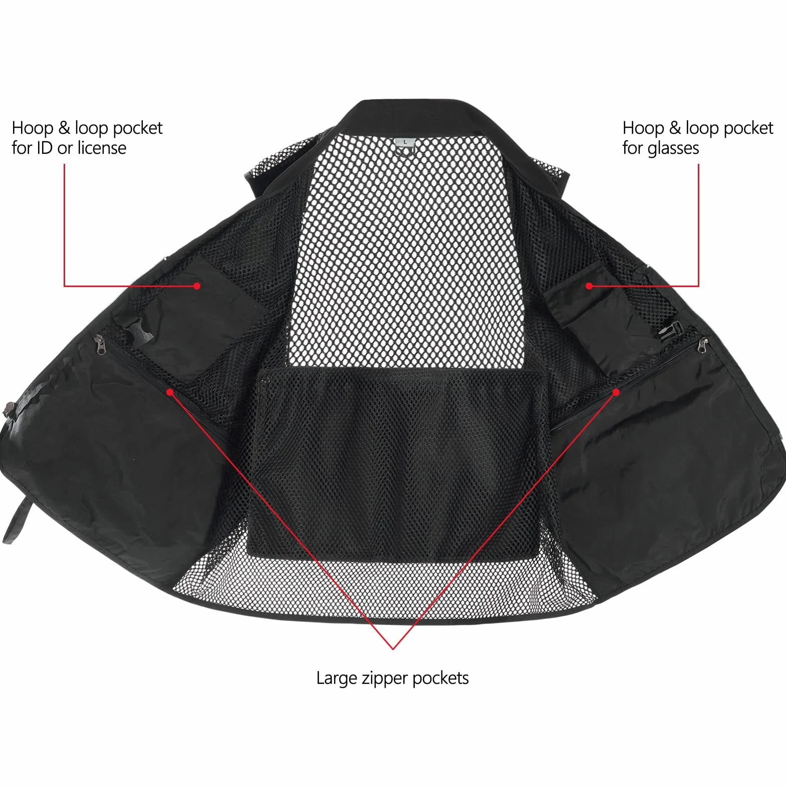 Bassdash Men's Women Photography Vest Mesh Back 6 Sizes