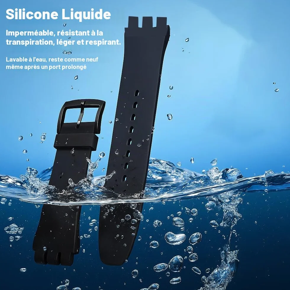 Bracelet de montre étanche en silicone
