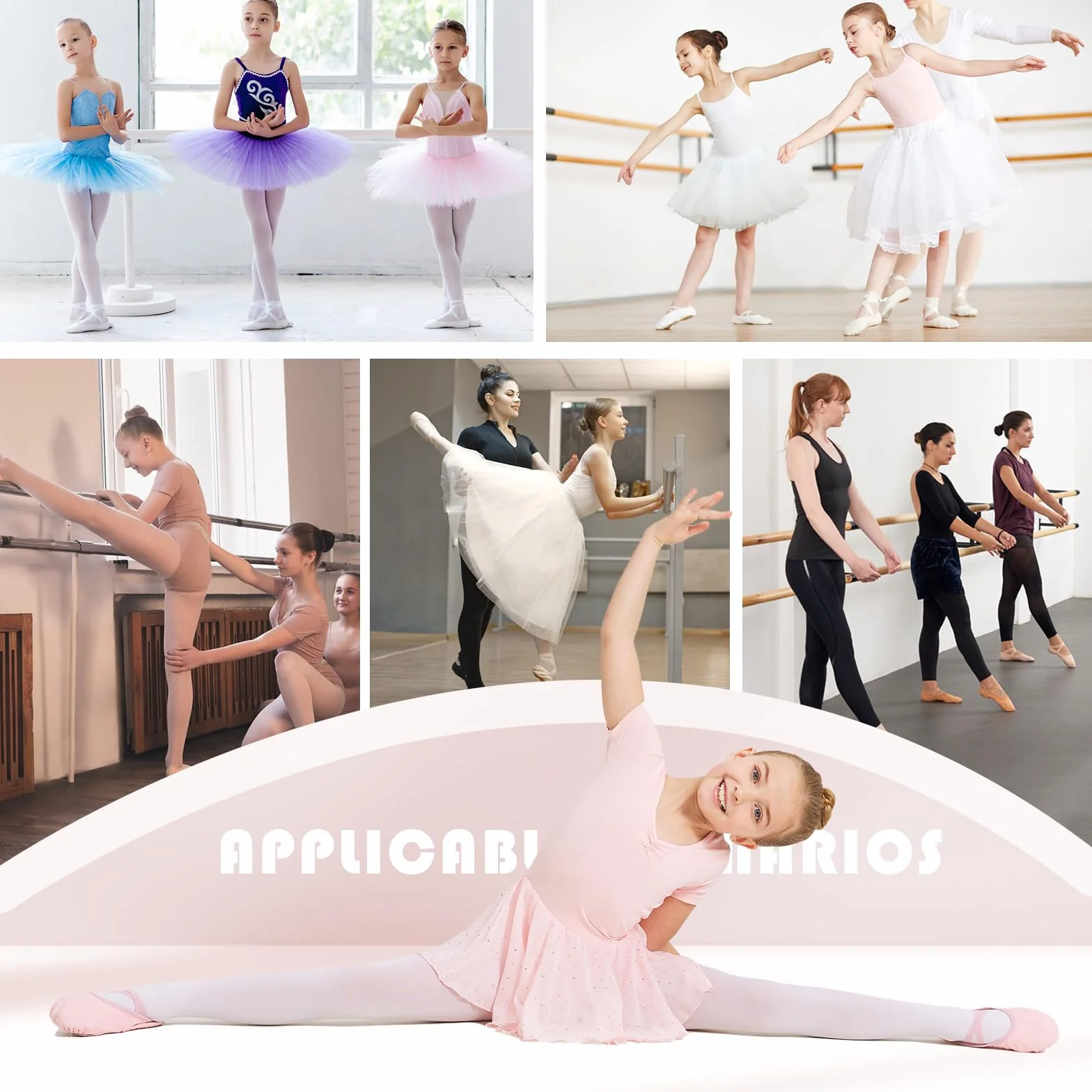 Chausson Danse Classique Fille Toile Demi Pointe Ballet Femme Pantoufle Gymnastique Yoga Chaussure Enfants Adultes