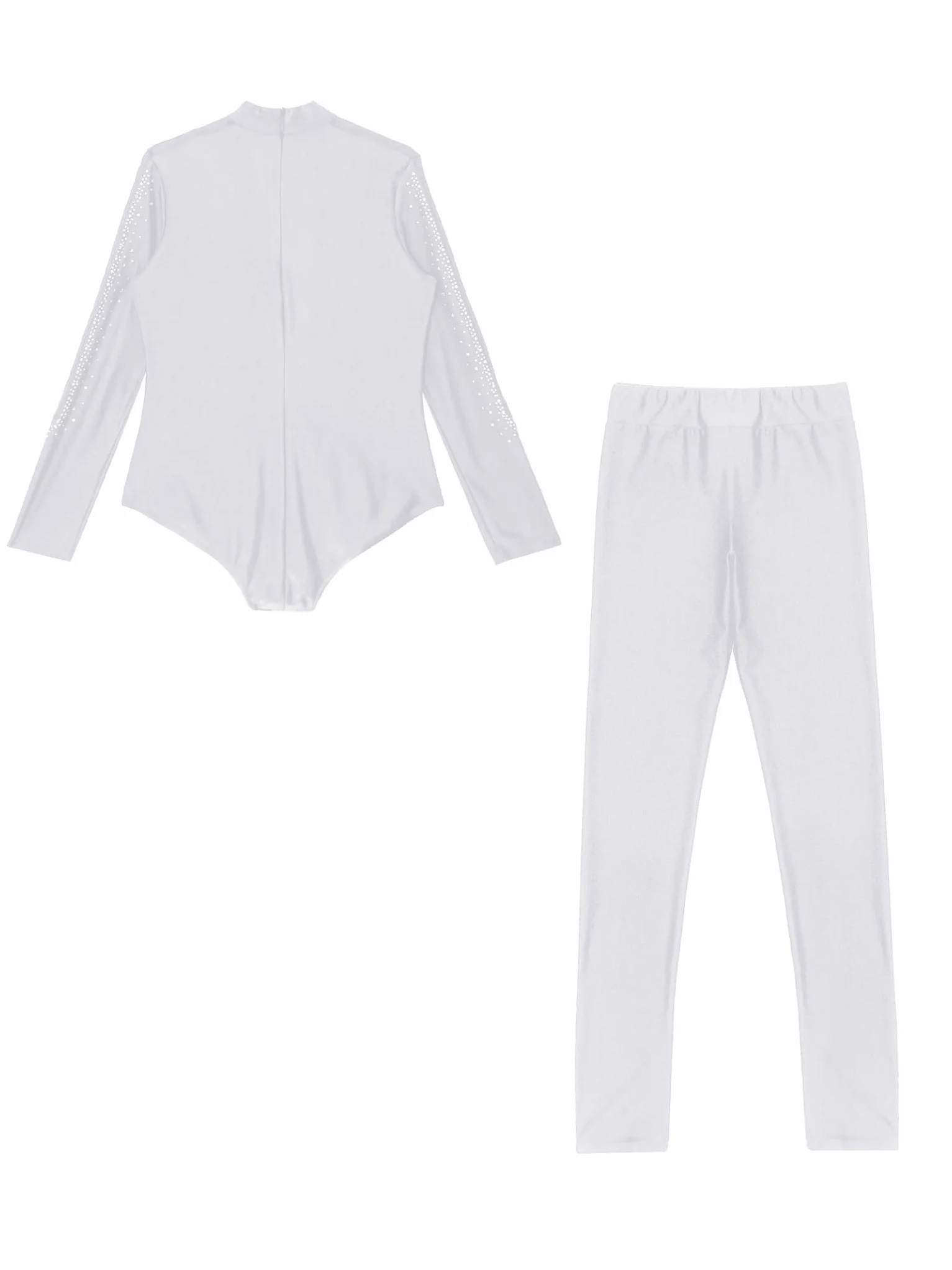 Ensemble Tenue Patinage Artistique Garçon Enfant Justaucorps Danse Pantalon Legging