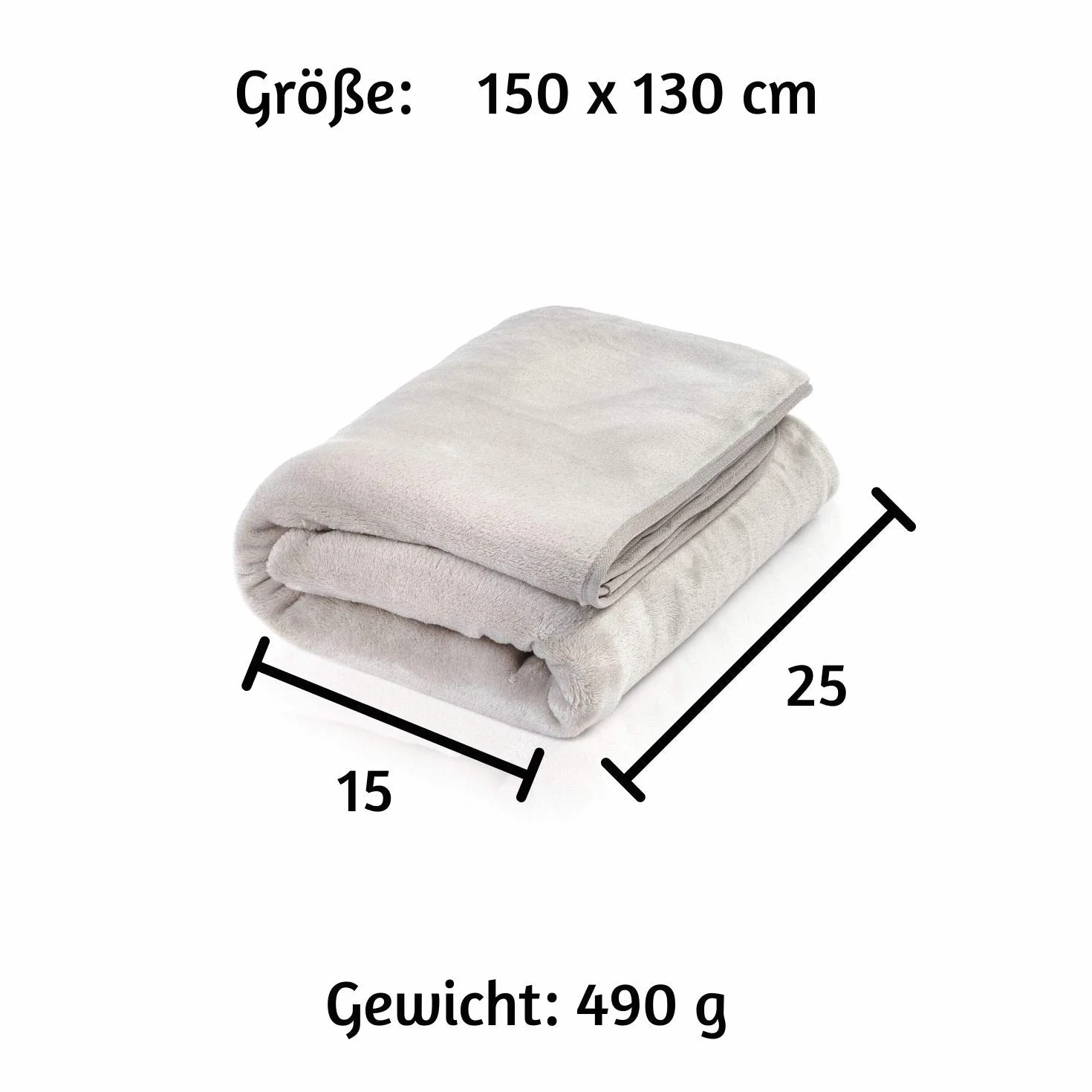 Couverture de voyage polaire 150 x 130 cm chaude douce compressible avec poche