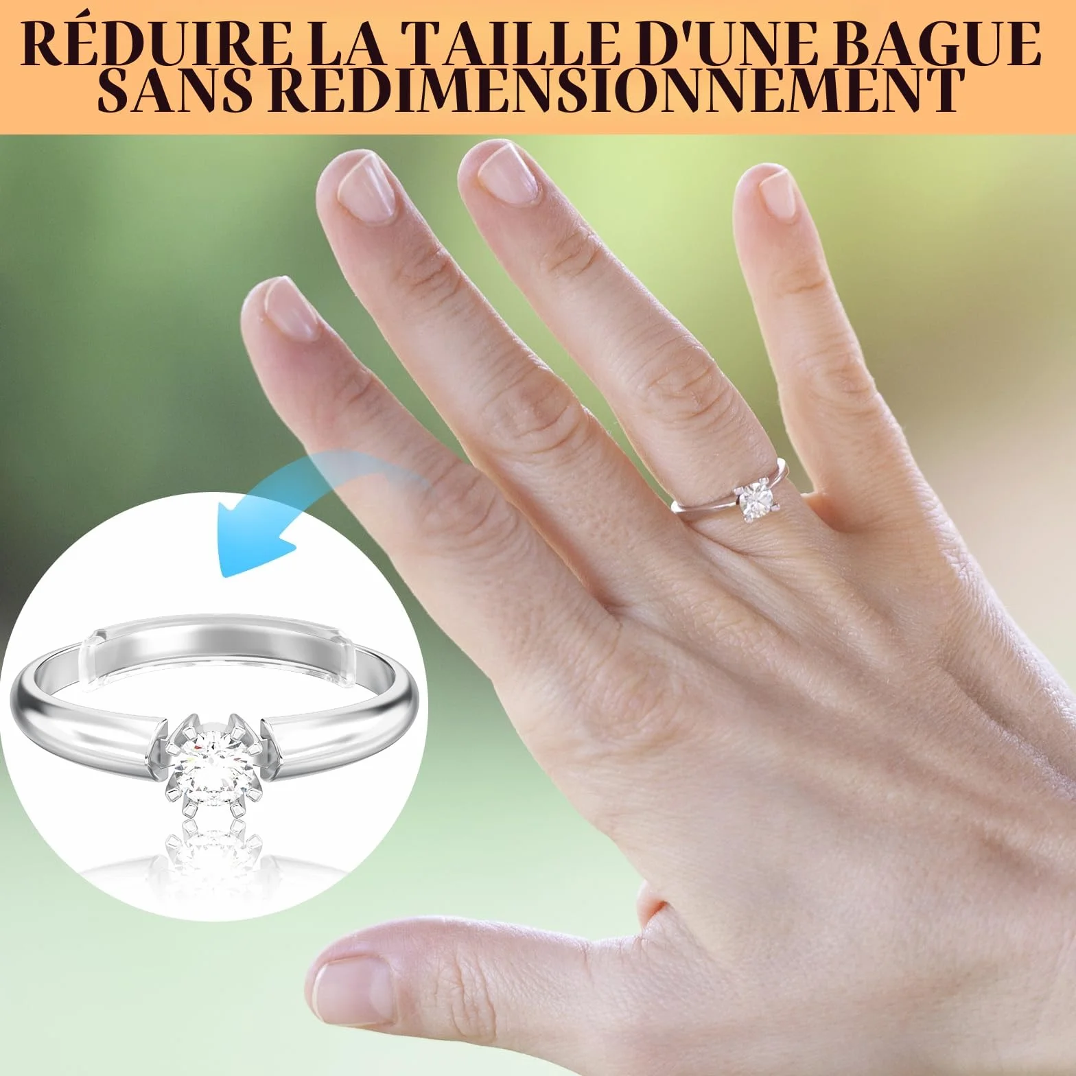 Haiou Ajusteur de Bague Réducteur Invisible 12 pièces