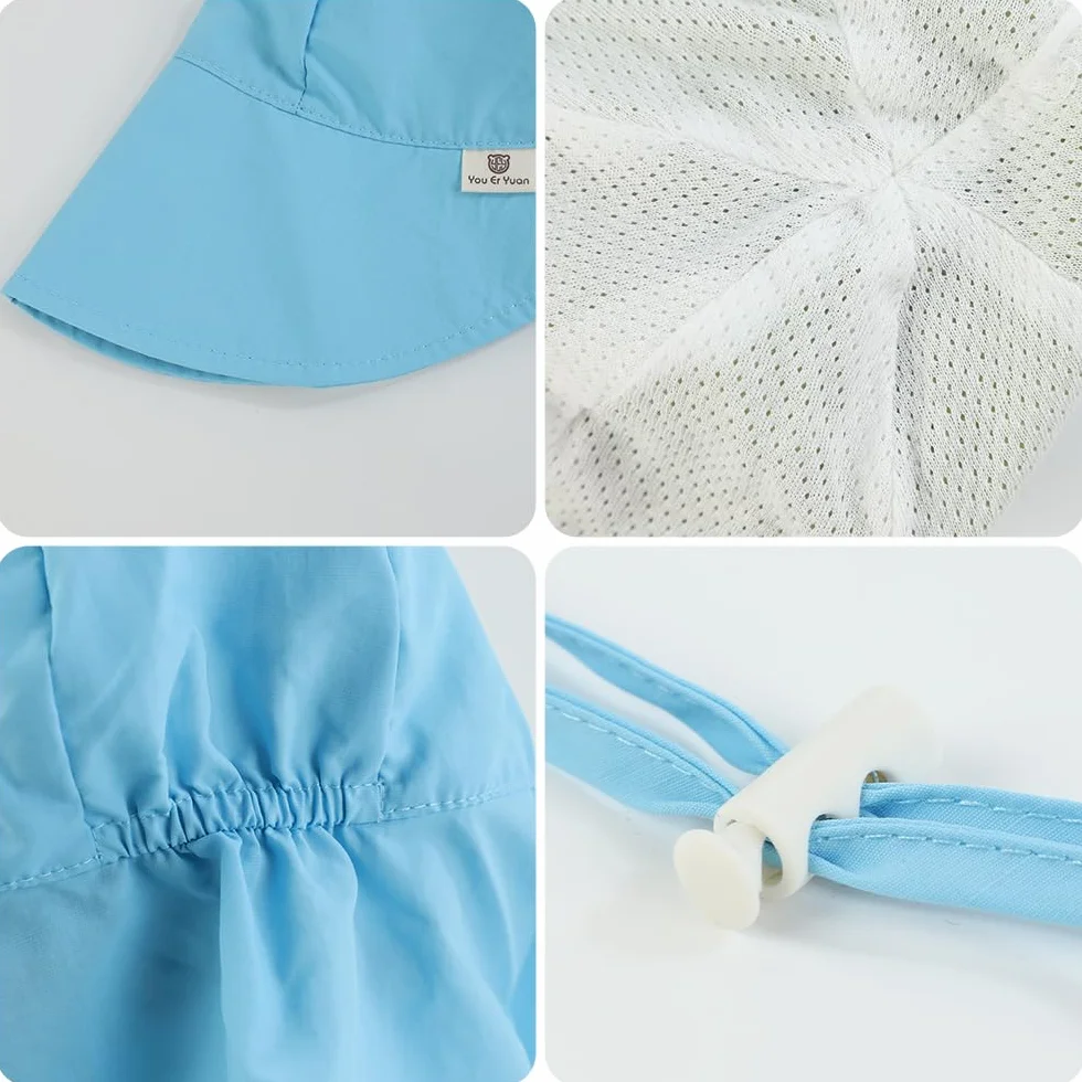 Chapeau Anti UV Bébé Enfant Respirant (Beige)