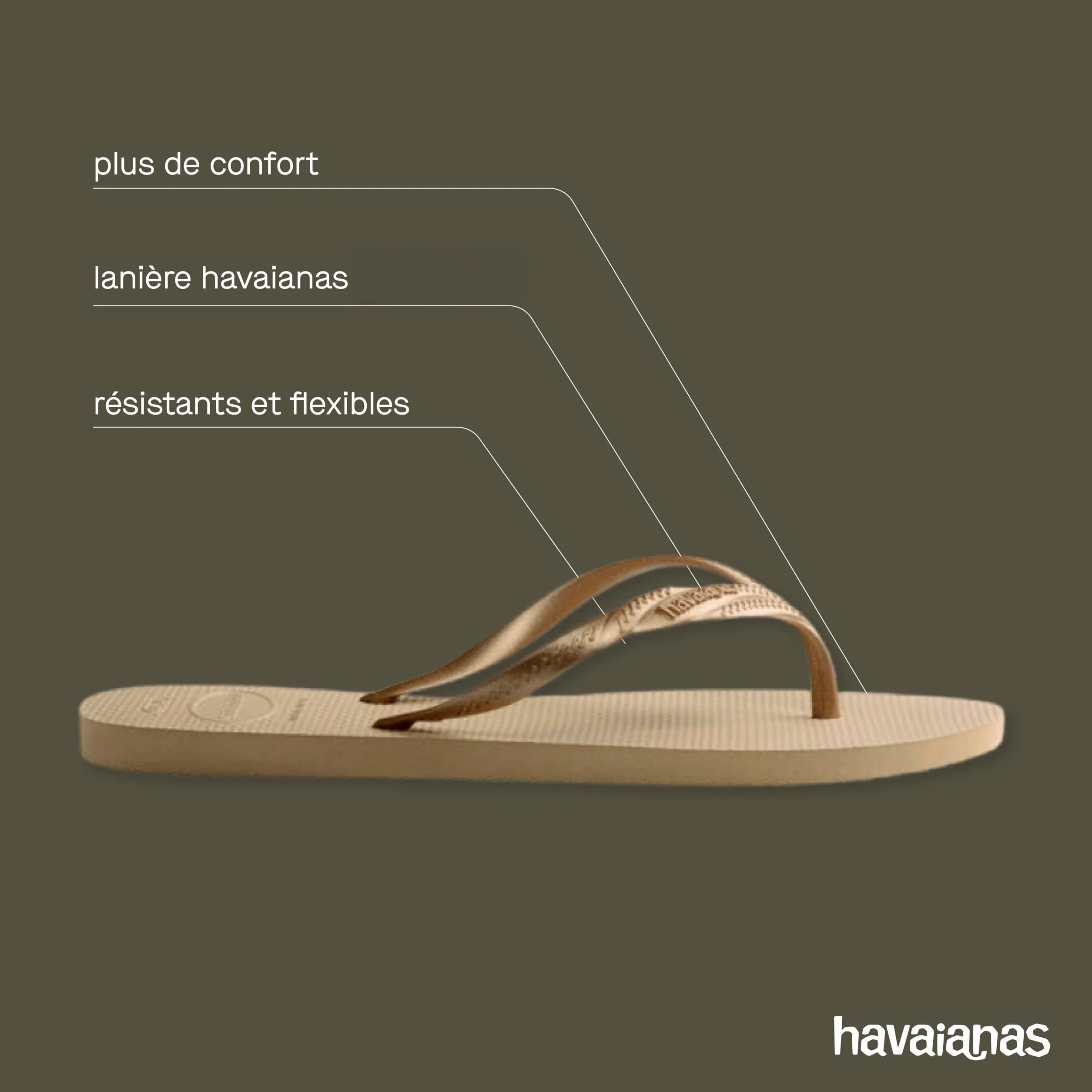 Havaianas Fantasia Damen Flip-Flops mit Metallic-Streifen