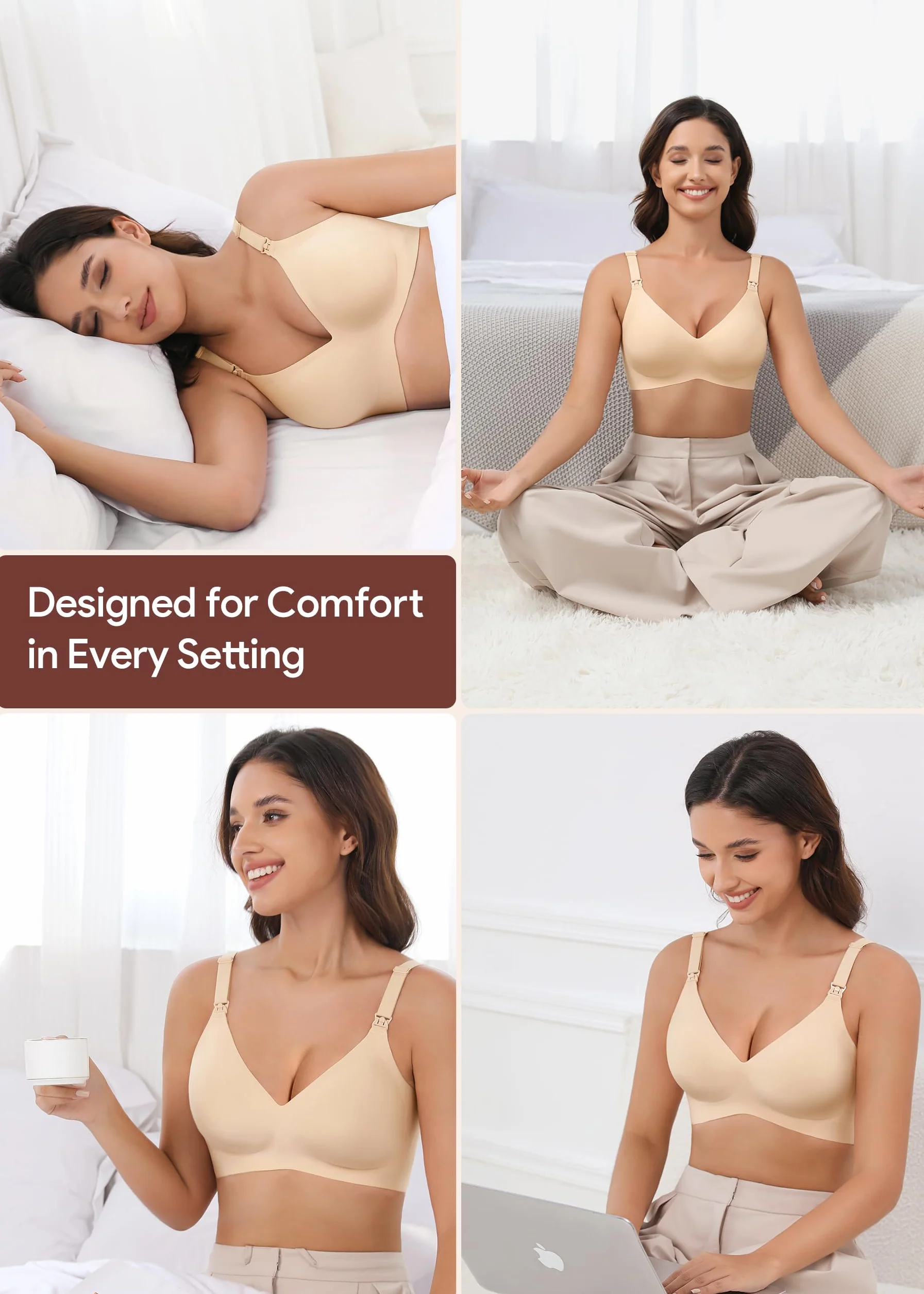 Soutien-Gorge Allaitement sans Armature Confort Grossesse Sommeil