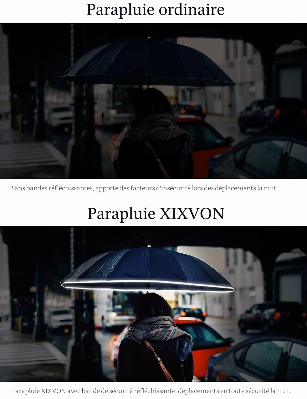 XIXVON Parapluie Inversé Protection UV 50+ RéSistant Au Vent Automatique Pliant