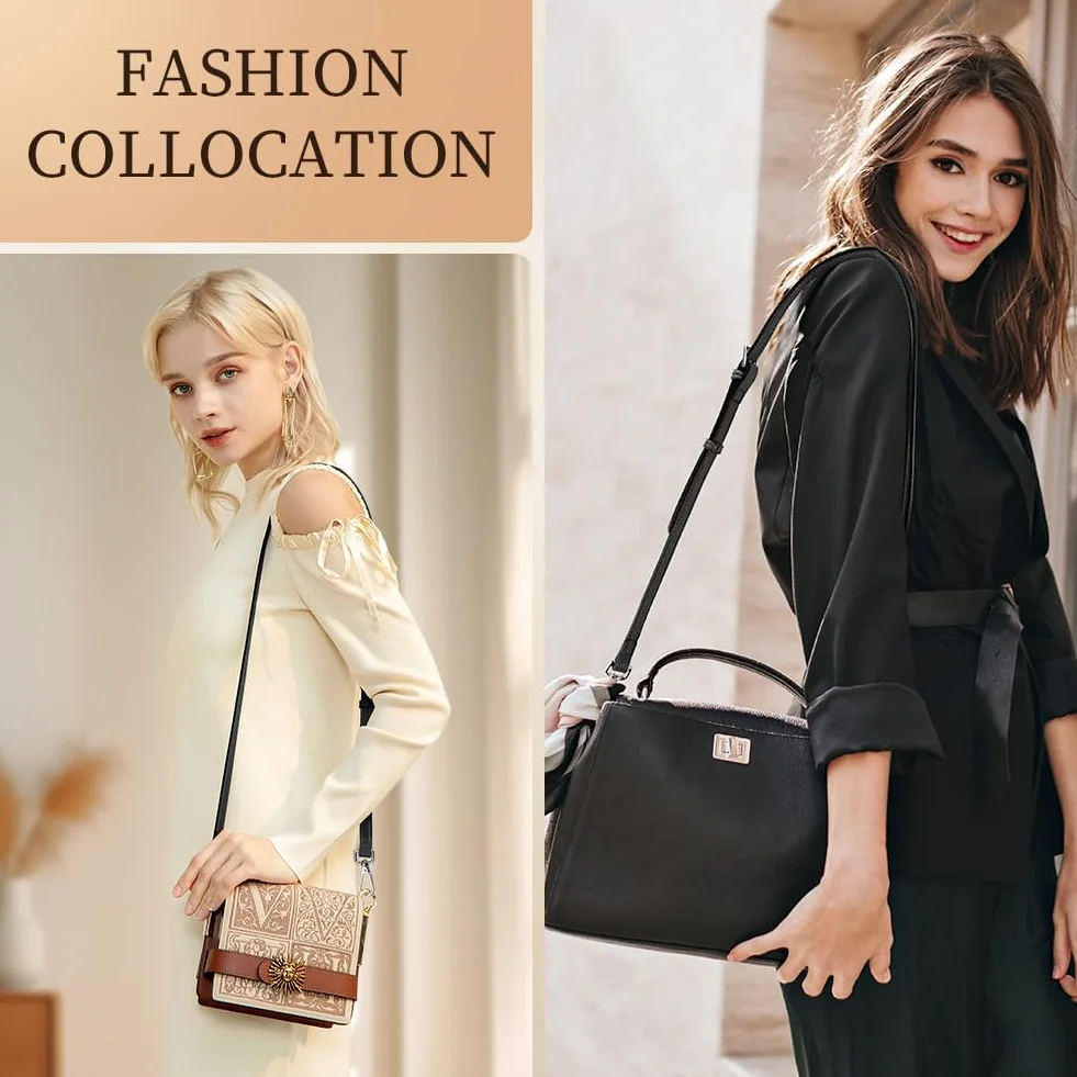 Bandoulière pour Sac Longchamp, Réglable en Cuir Mini sans Boucle, Lanière avec 2 Adaptateurs