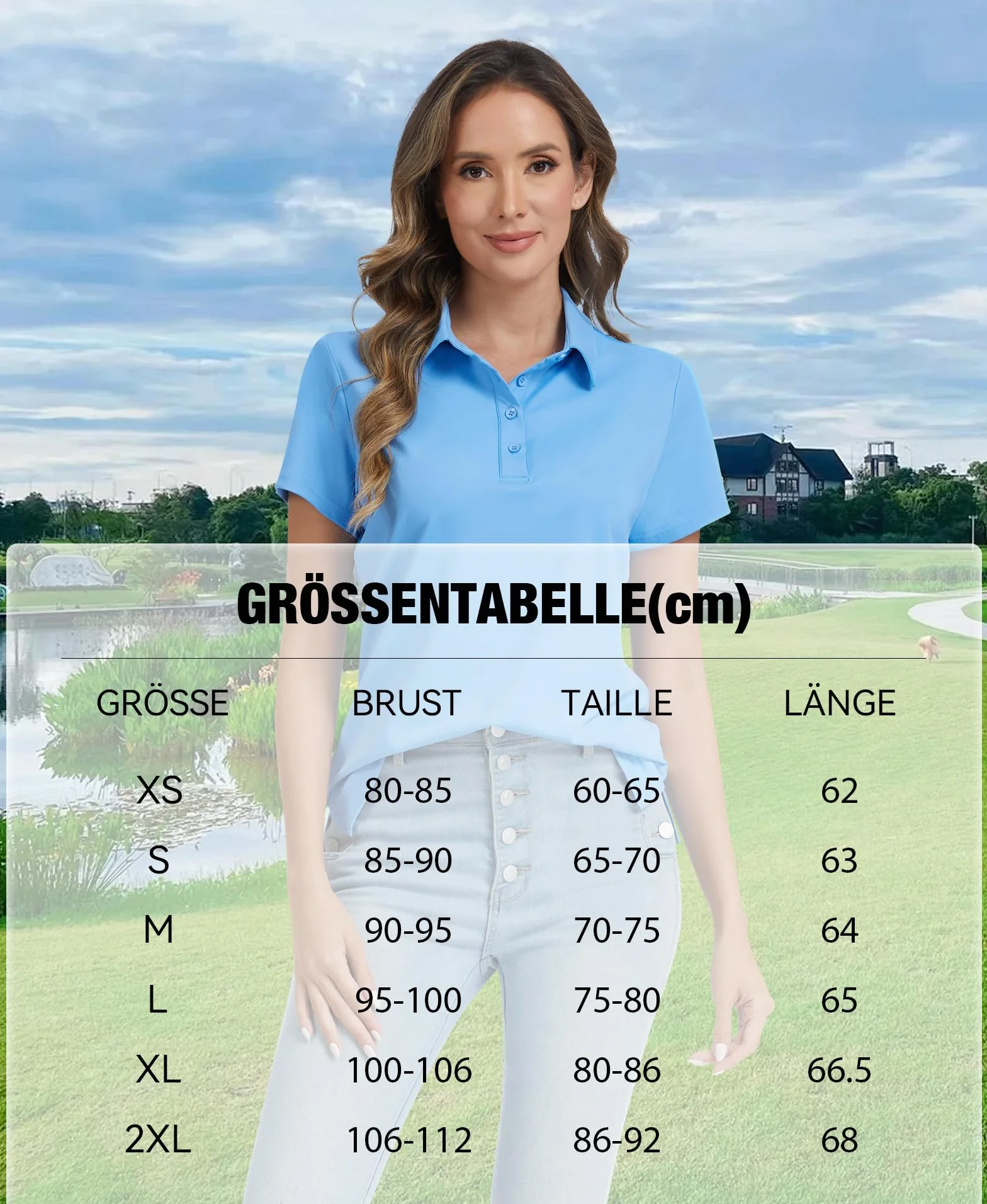 JoyGirl Polo de Golf Femme Manches Courtes Protection UV Respirant Séchage Rapide T-Shirt d'été