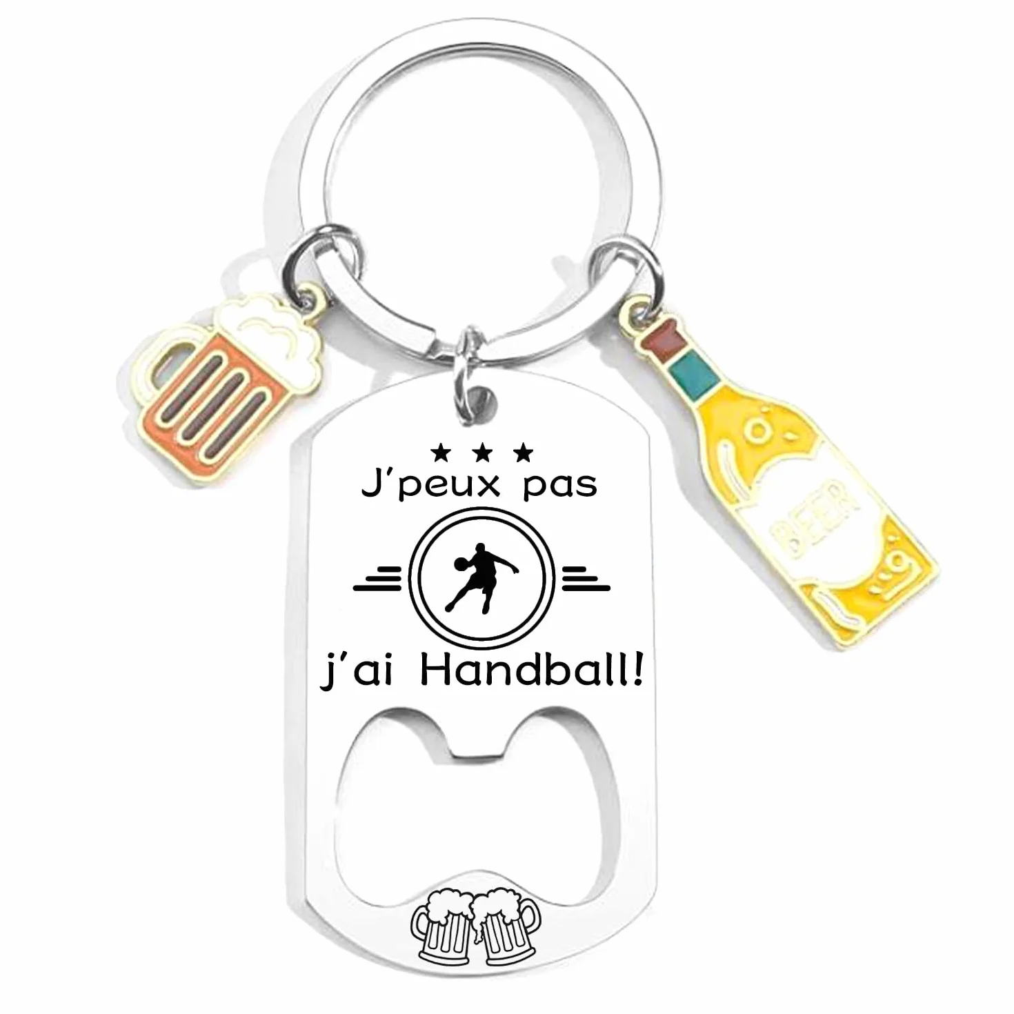 Porteclef Décapsuleur Original Cadeau Fan de Basket Coach Personnalisé