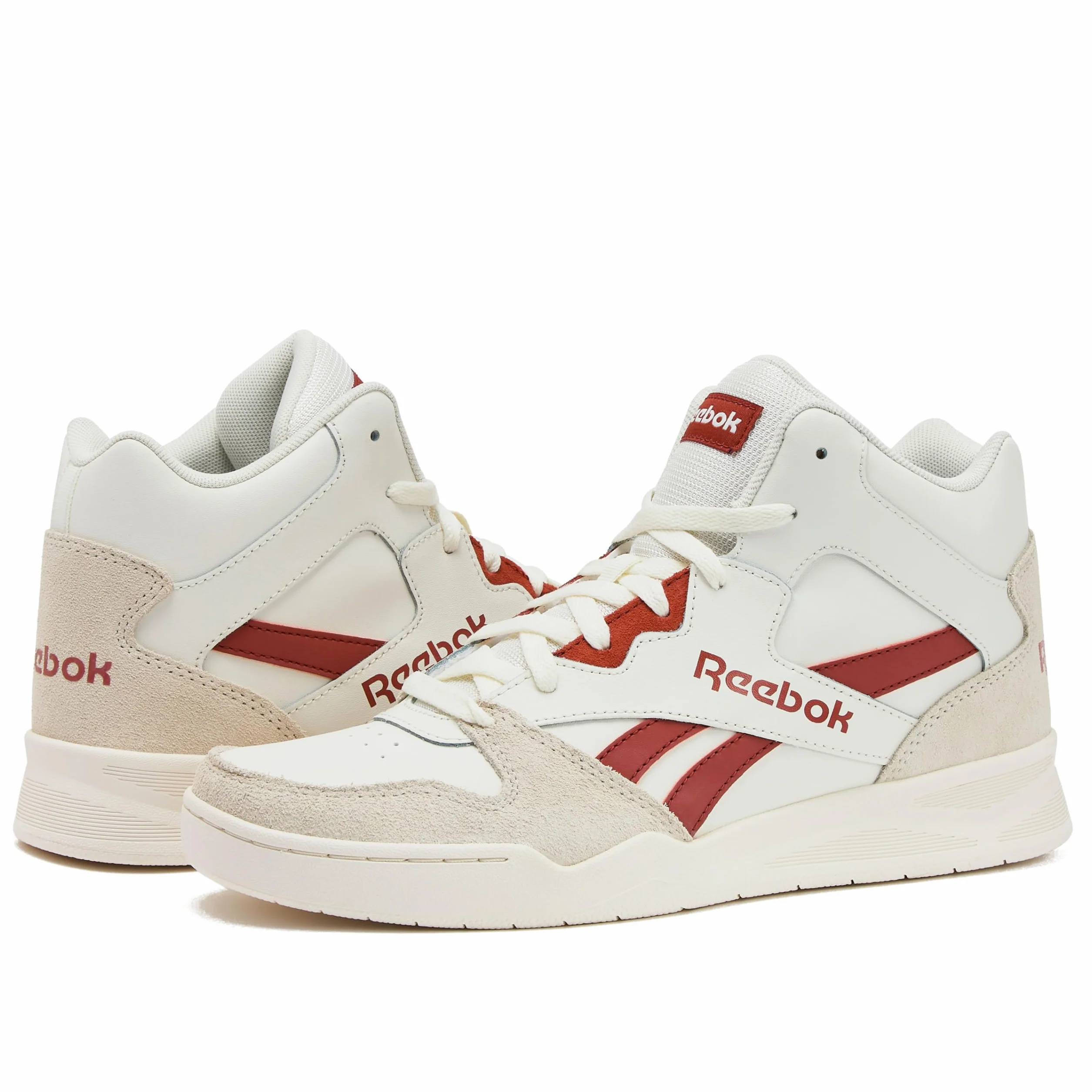 Reebok Royal BB 4500 Hi2 High Top Sneakers Men Chalk Vintage Chalk Hoop Red 35 EU