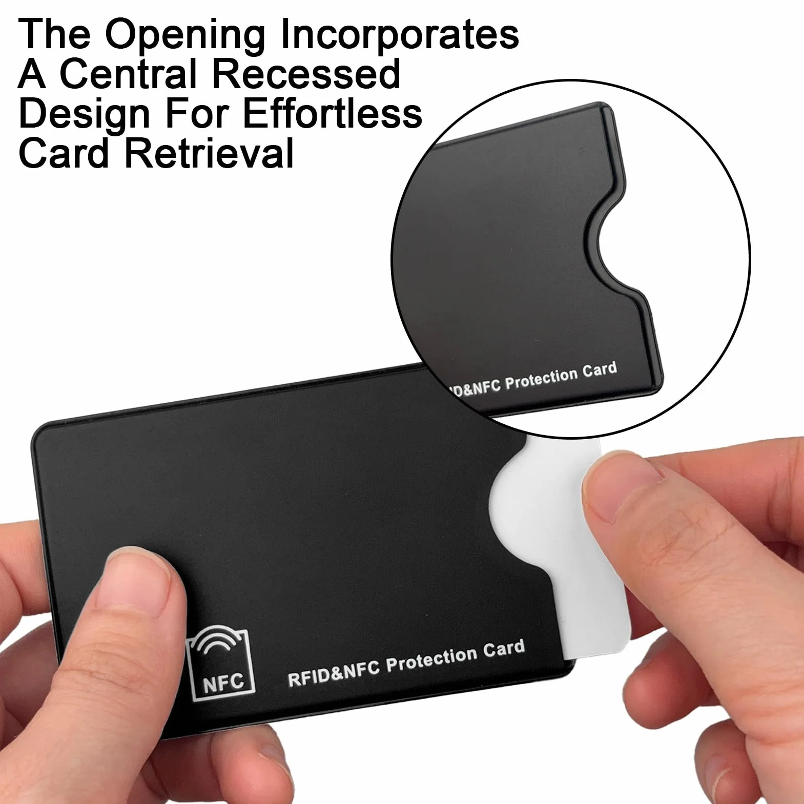 Lot de 6 Etui Protection Carte Bancaire Anti-RFID NFC Noir PVC