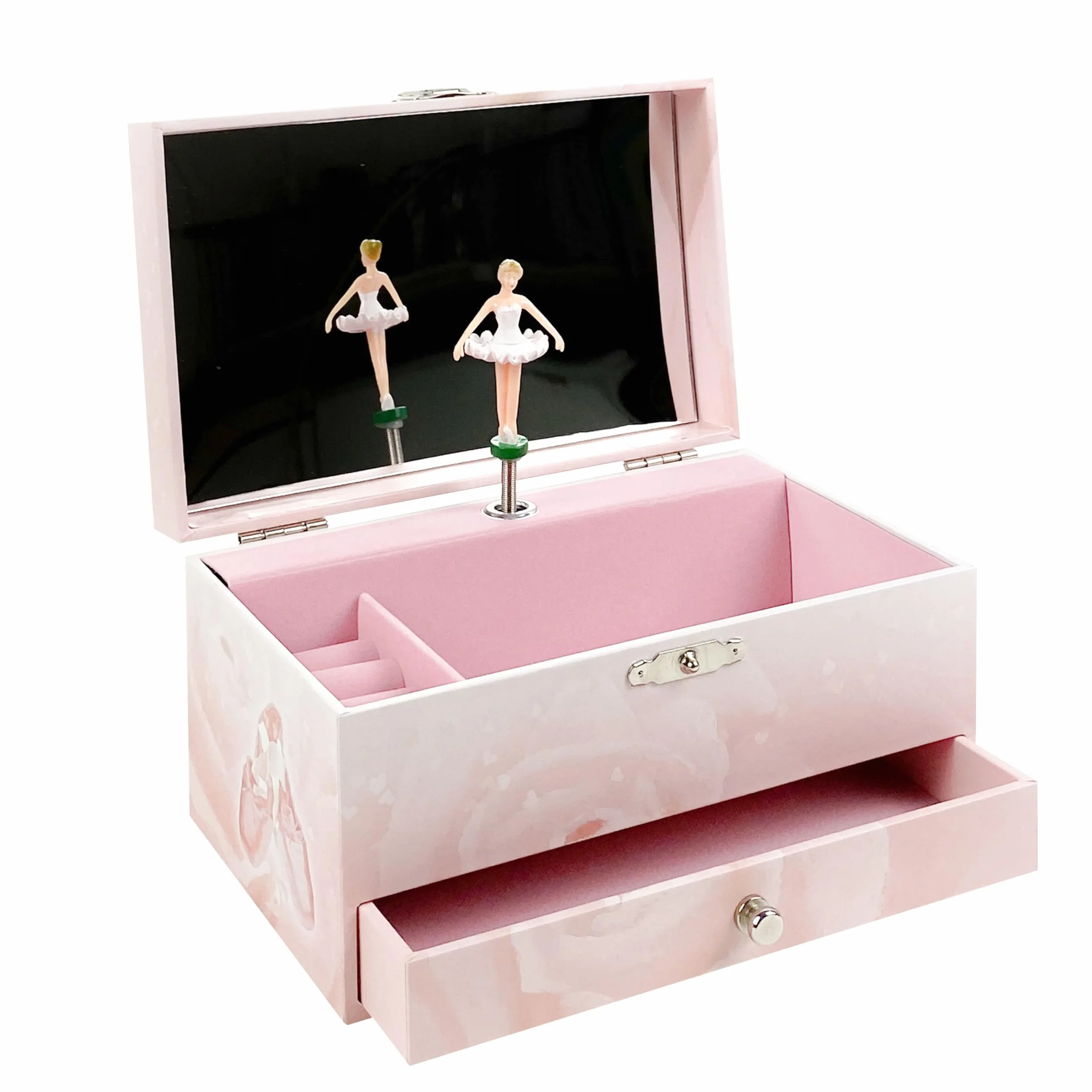 Boite à Bijoux Musicale Phosphorescente Ballerine Rose Trousselier