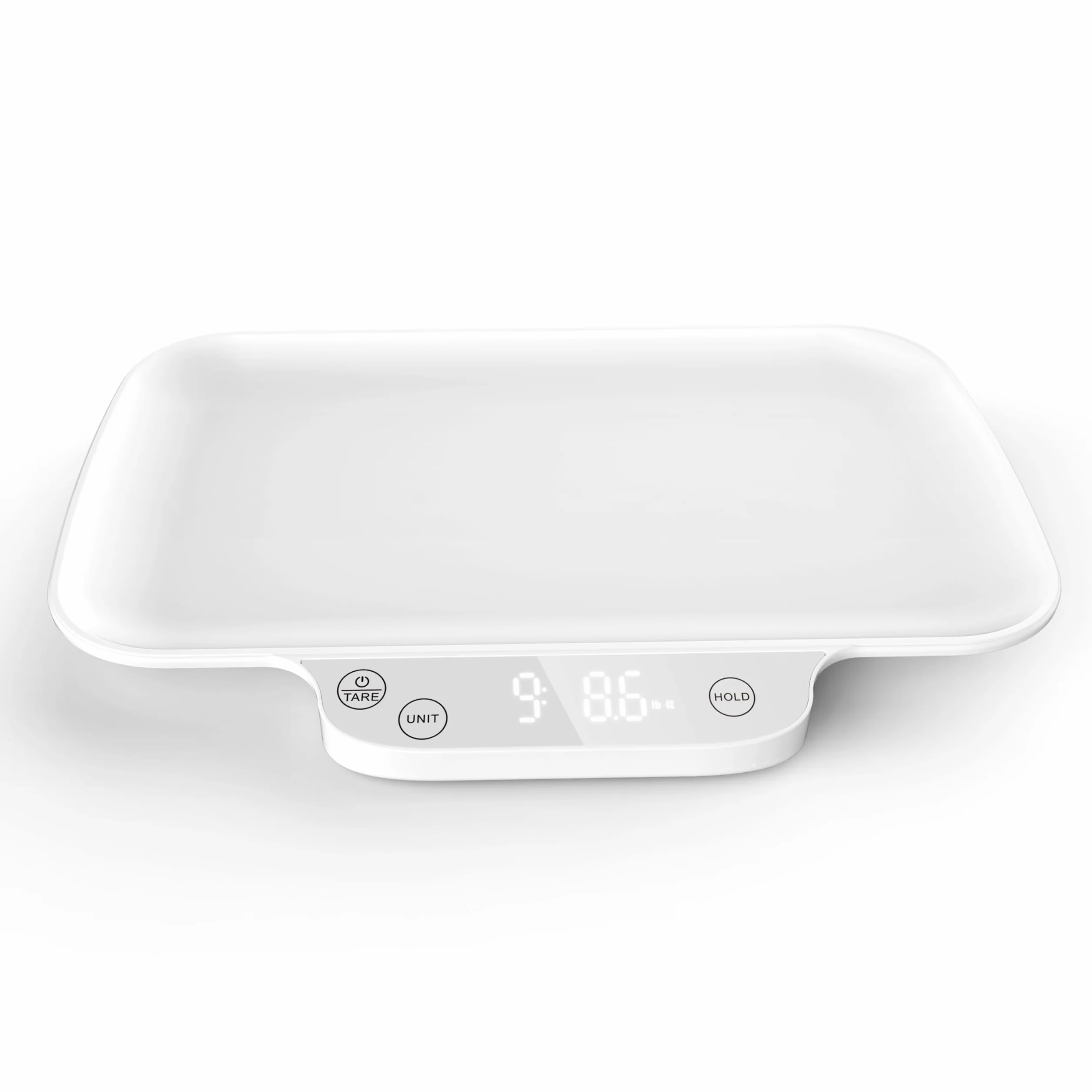 Balance pour animal de compagnie 15 kg (± 1 g) 30 cm pour chiot et chaton nouveau-né (Blanc)