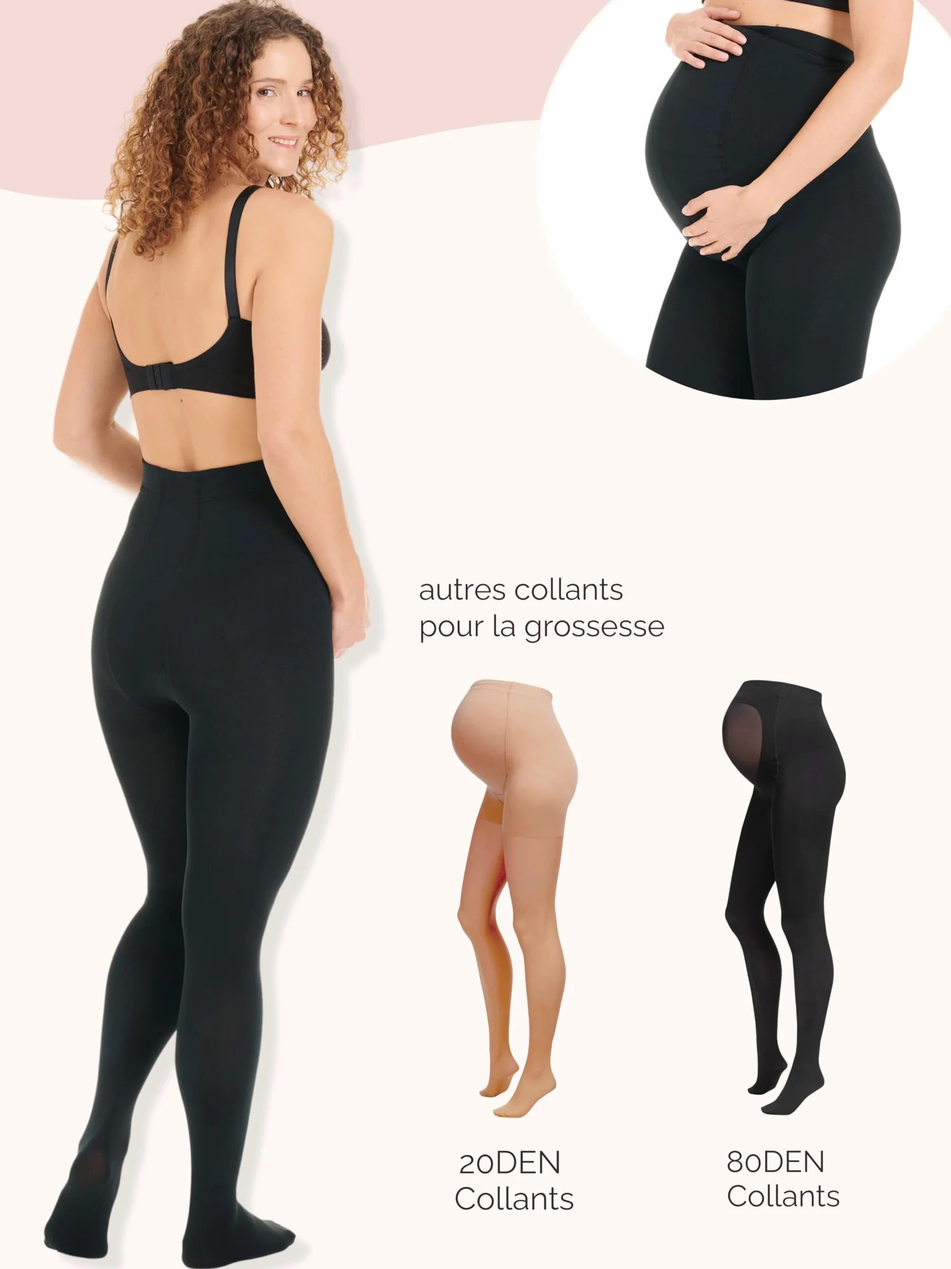 Collant de Grossesse Thermique Opaque Mat Certifié Oeko-Tex 100-1700